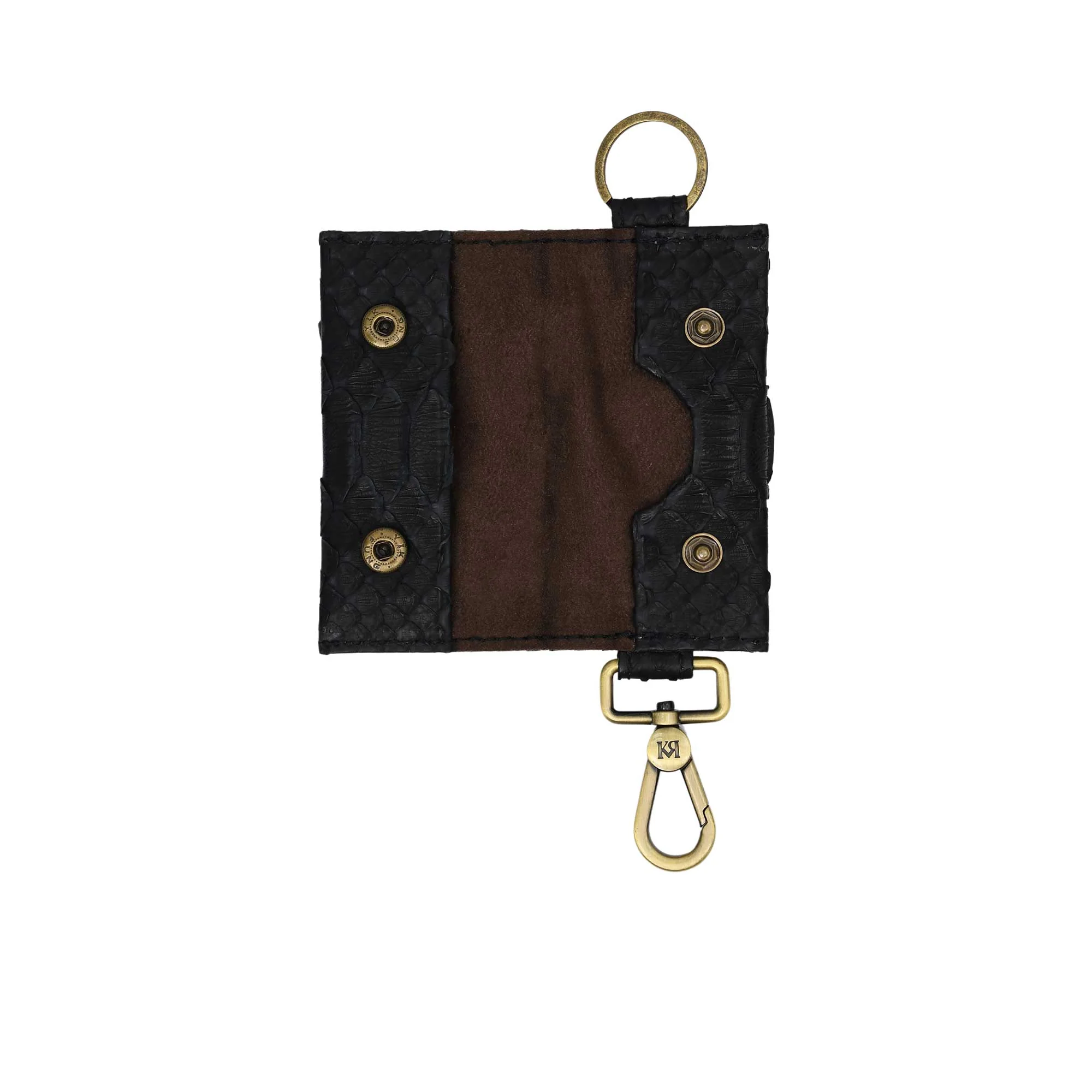 Kyra Women's Black Leather Key Car Holder - Image 2