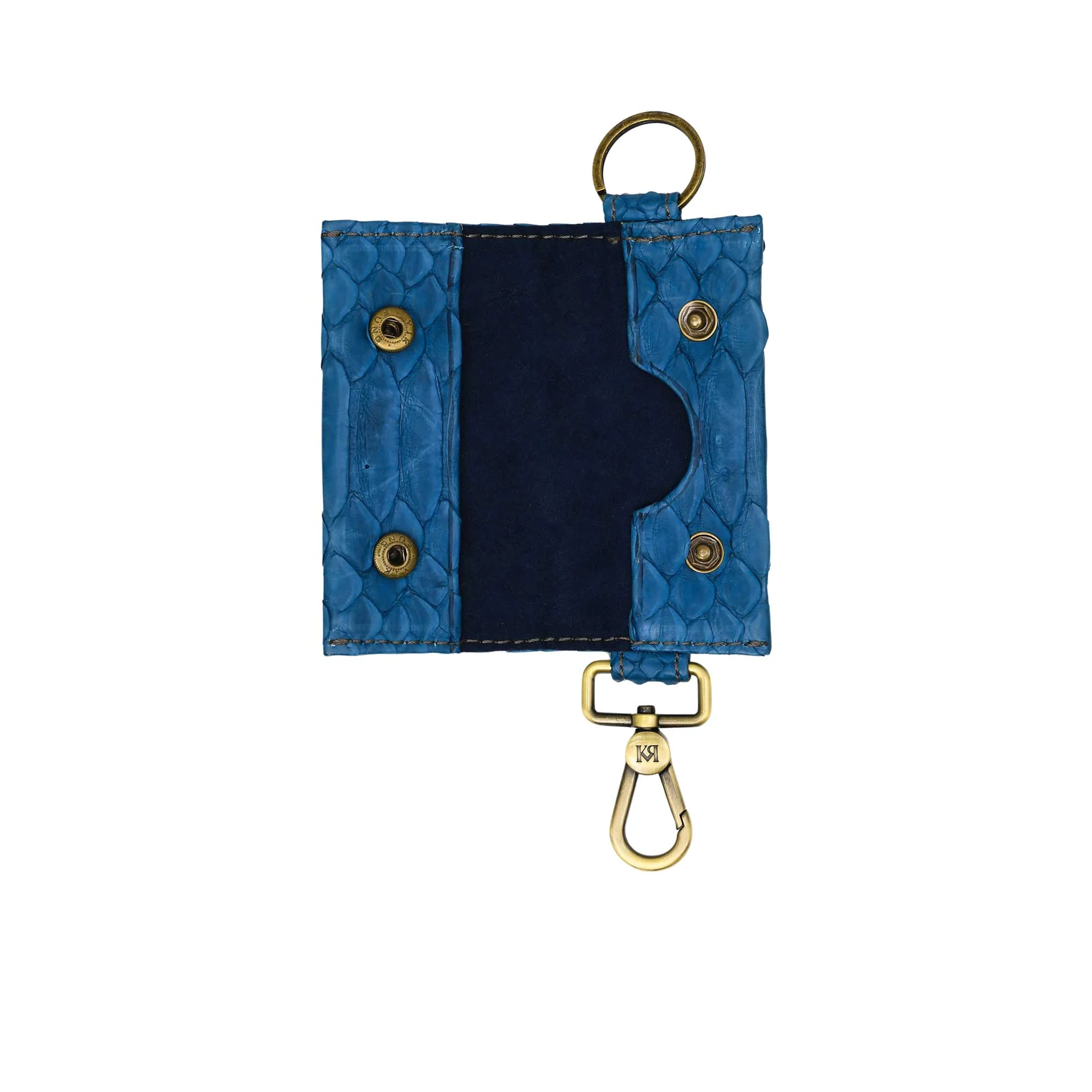 Kyra Women's Blue Leather Key Car Holder - Image 2