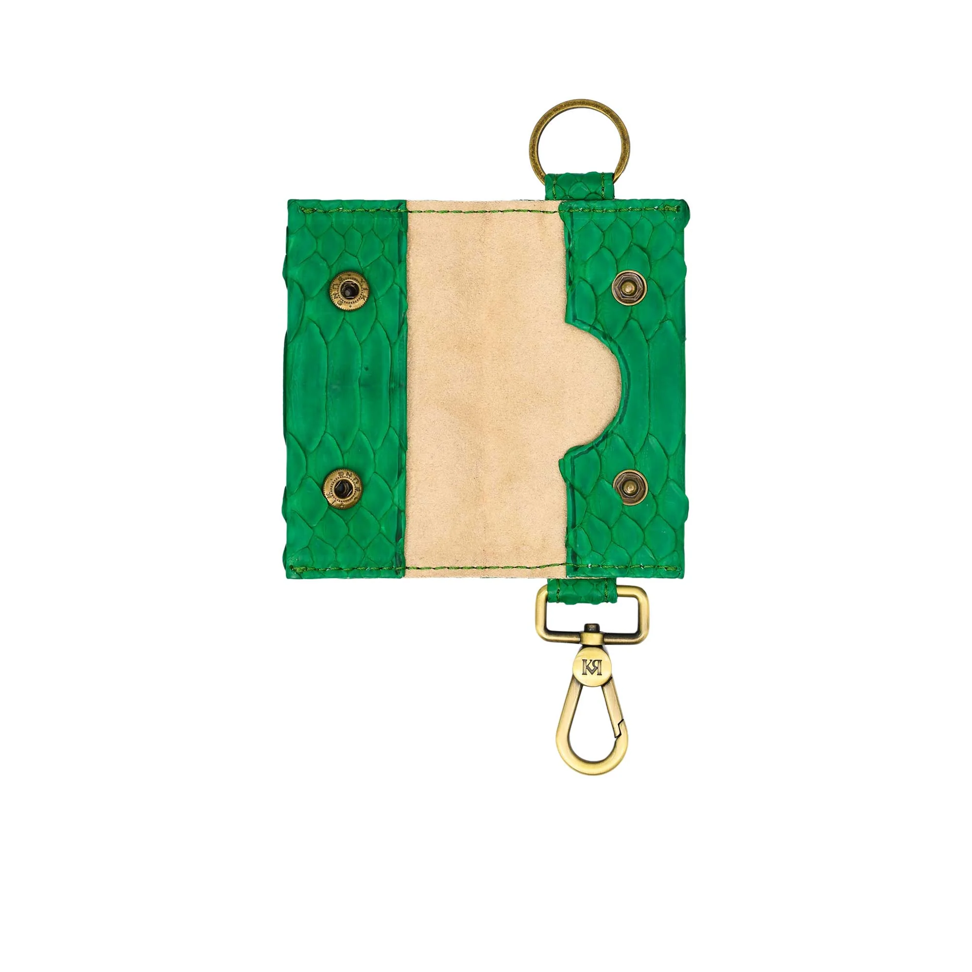 Kyra Women's Green Leather Key Car Holder - Image 2