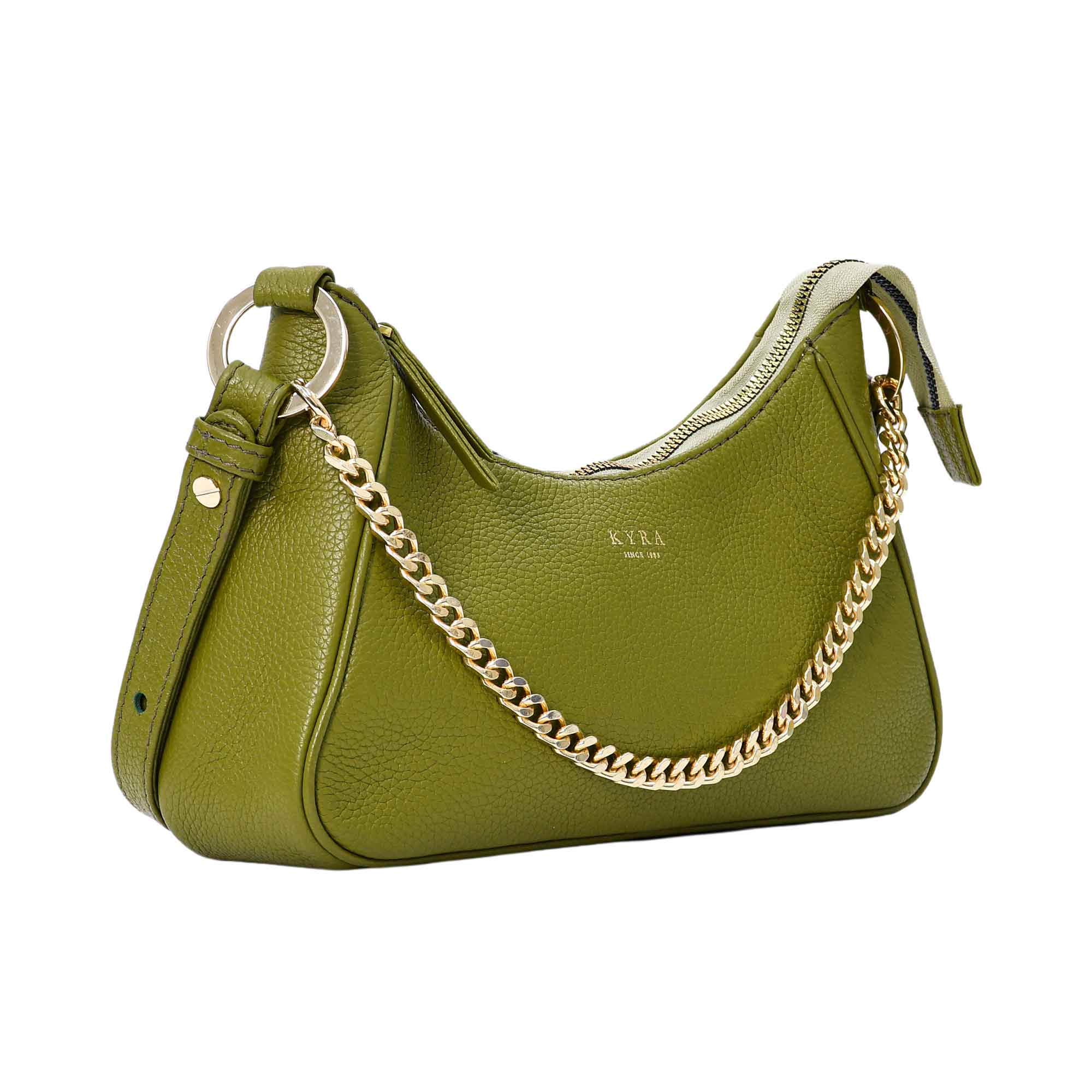 Kyra Women's Ivy Olive Green Calf Handbag - Image 2