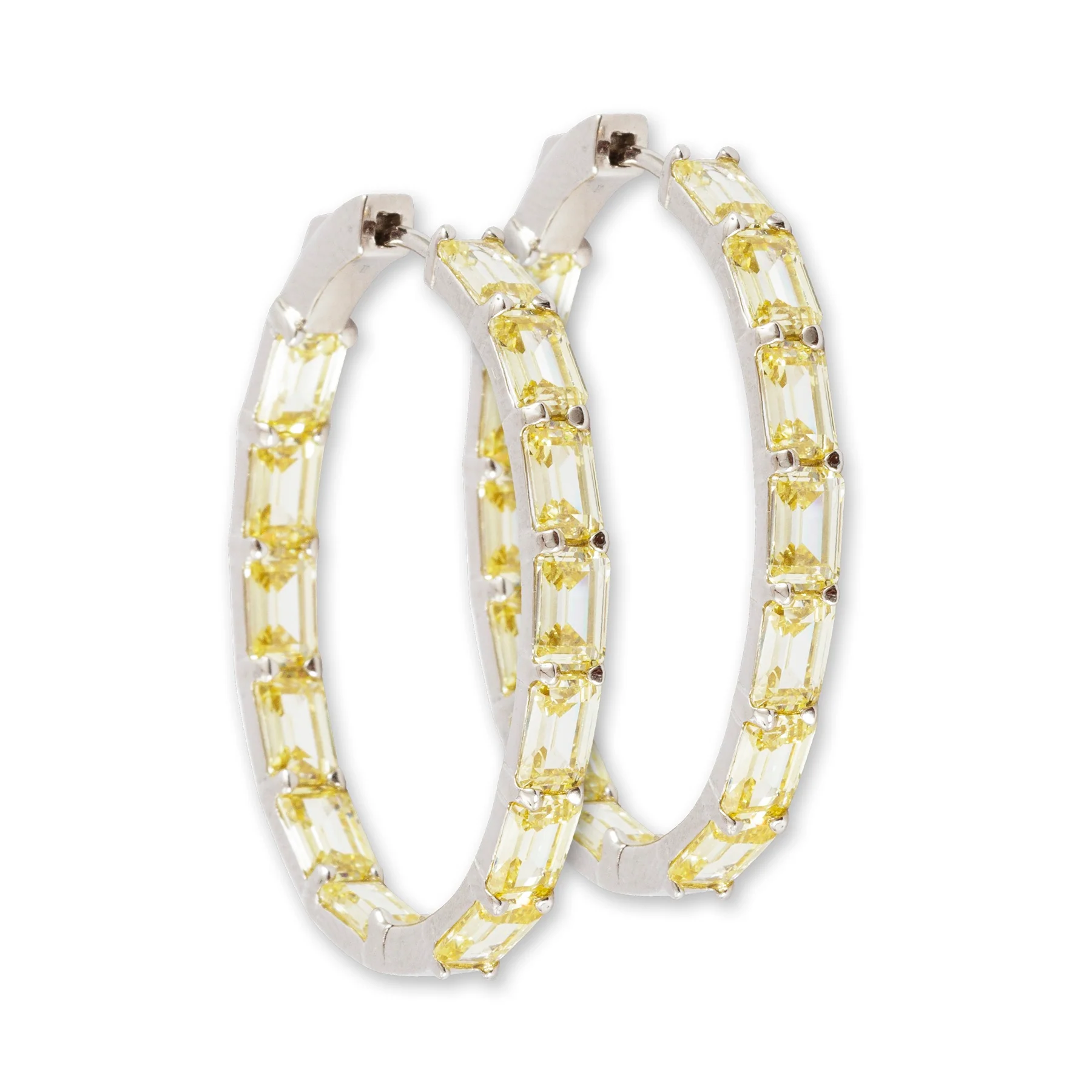 Lara Heems Jlo Hoop Earrings Yellow - Image 2