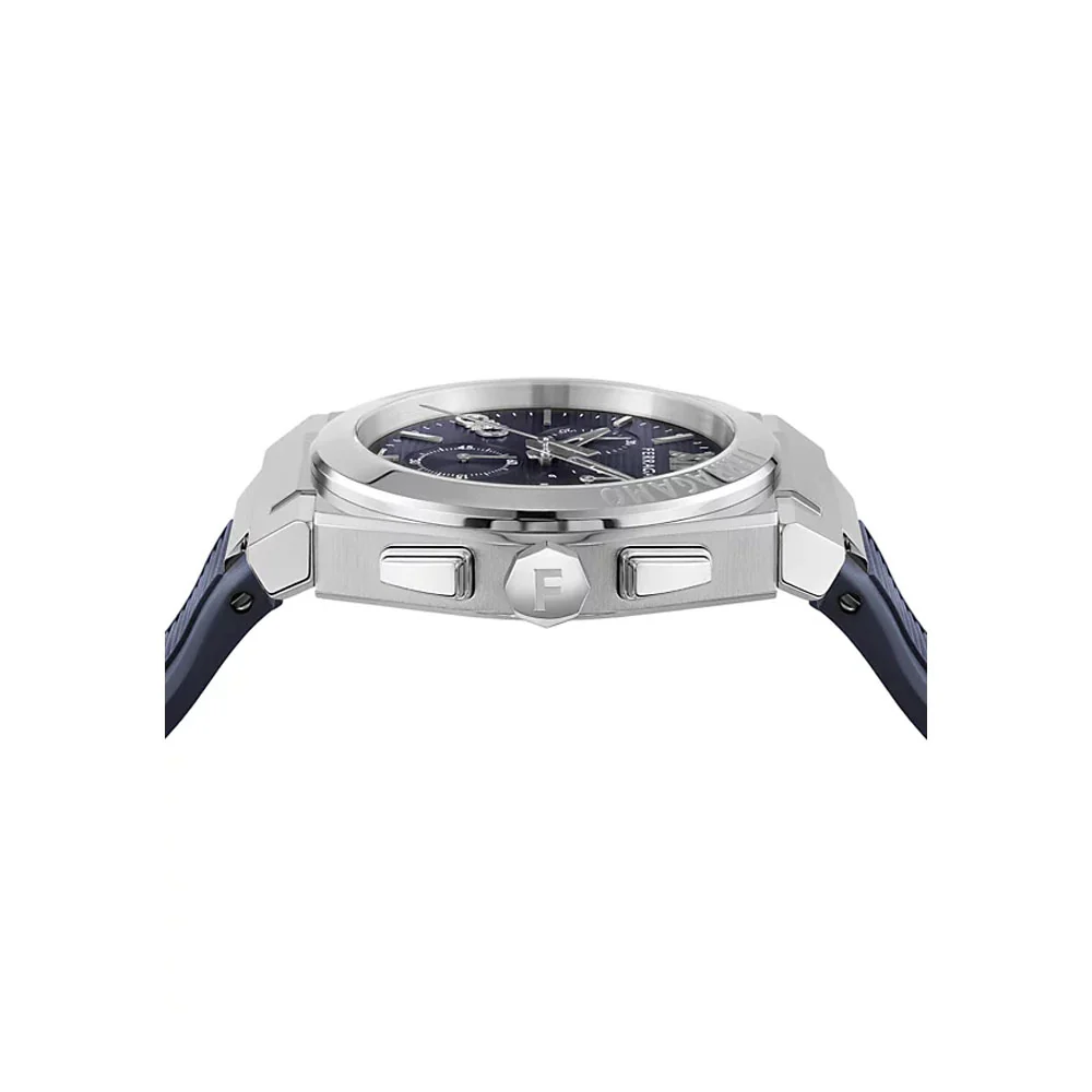 Men's Vega Chrono Blue Silicone Strap Watch - Image 3