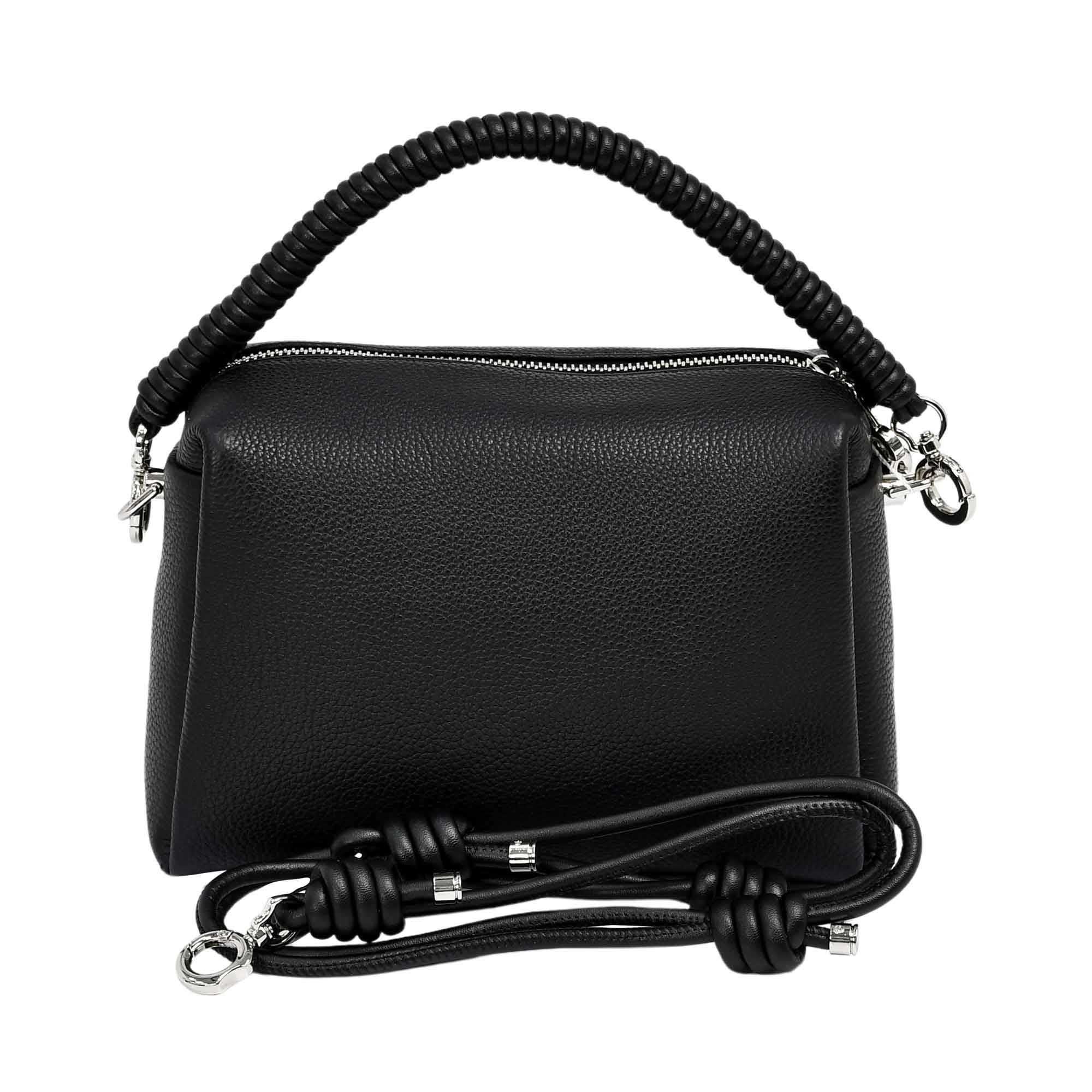 Muni Structured Top Handle Bag with Braided Handle - Image 3