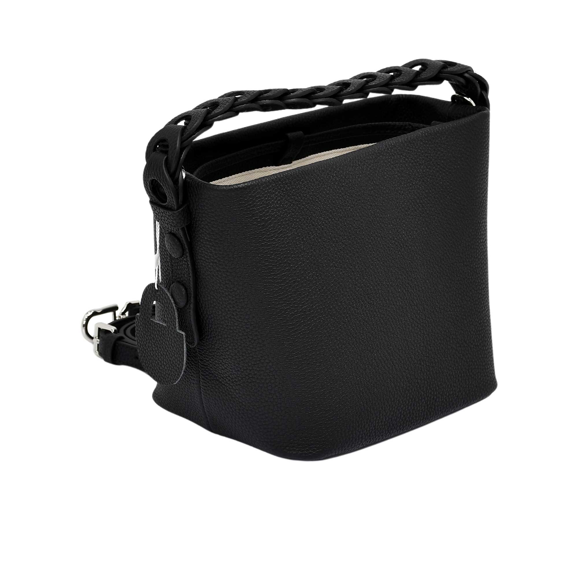 MUNI Women’s Leather Bucket Bag with Chain Handle - Image 11