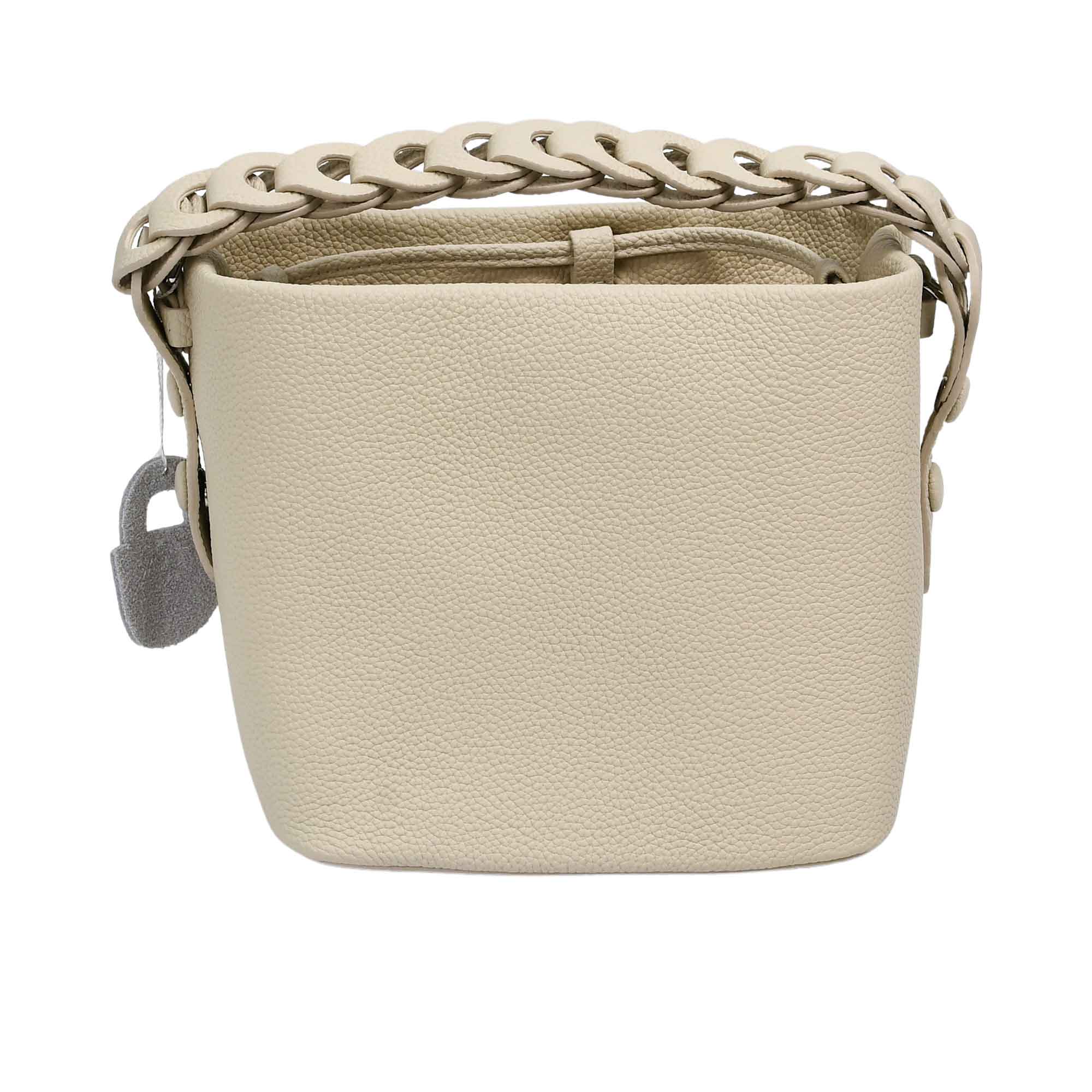 MUNI Women’s Leather Bucket Bag with Chain Handle - Image 3