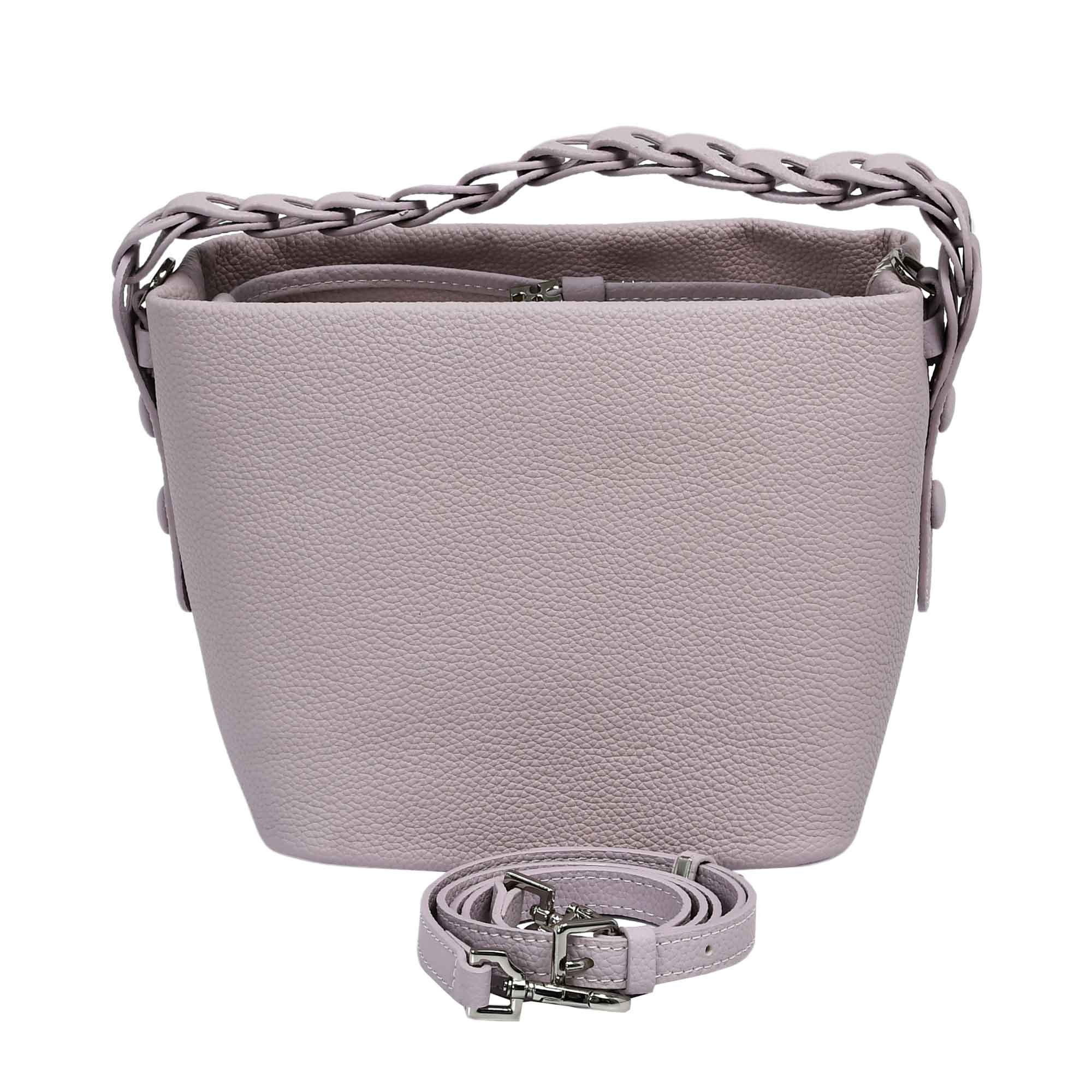 MUNI Women’s Leather Bucket Bag with Chain Handle - Image 8