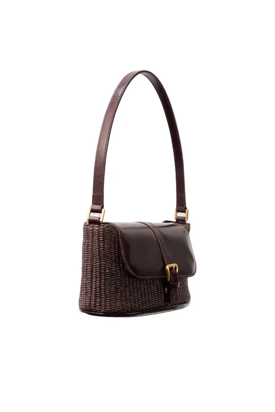 By Far Women's Miranda Grape Raffia and Calf Leather Shoulder Bag - Image 2