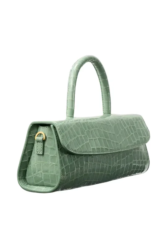 By Far Women's Mini Longa Croco-Embossed Leather Top Handle Bag - Image 2