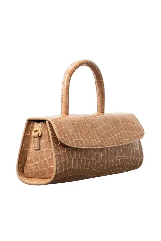 By Far Women's Mini Longa Croco-Embossed Leather Top Handle Bag - Image 4