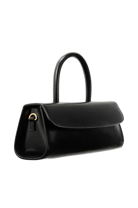 By Far Women's Mini Longa Black Semi-Patent Leather Top Handle Bag - Image 2