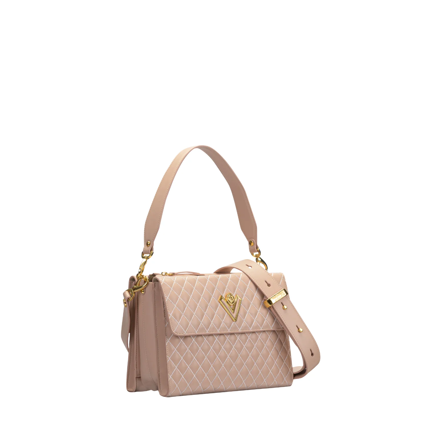 Orlandi Valentino Women's Quilted Suede Hand Bag - Image 2