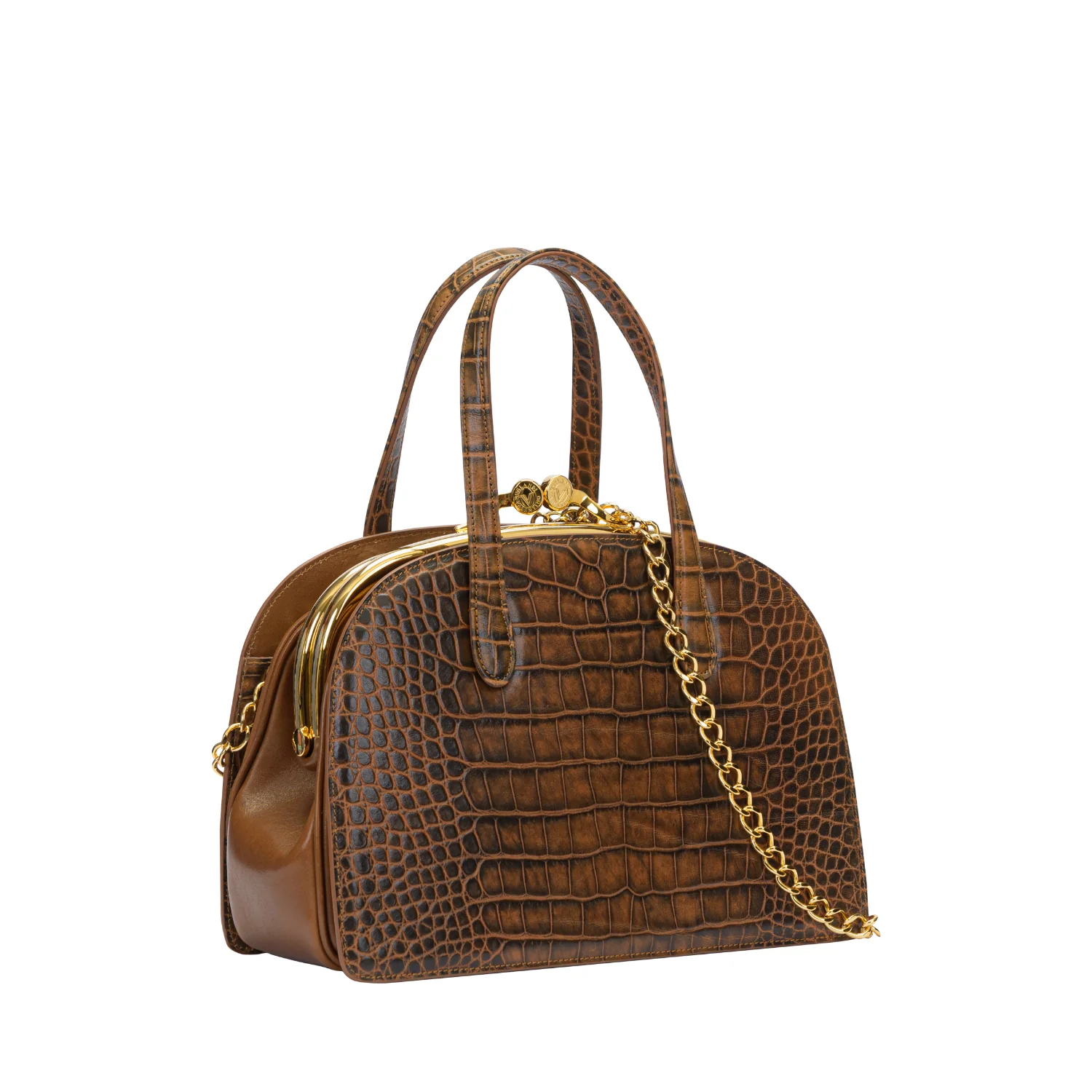 Orlandi Valentino Women's Rhea Embossed Dome Top Handle Hand Bag - Image 2
