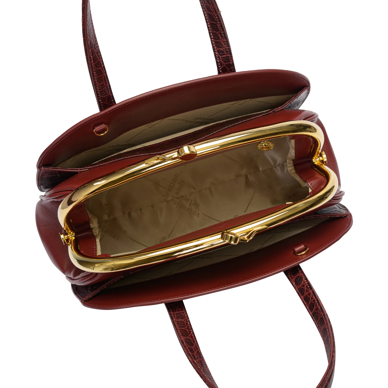 Orlandi Valentino Women's Rhea Embossed Top Handle Hand Bag - Image 4