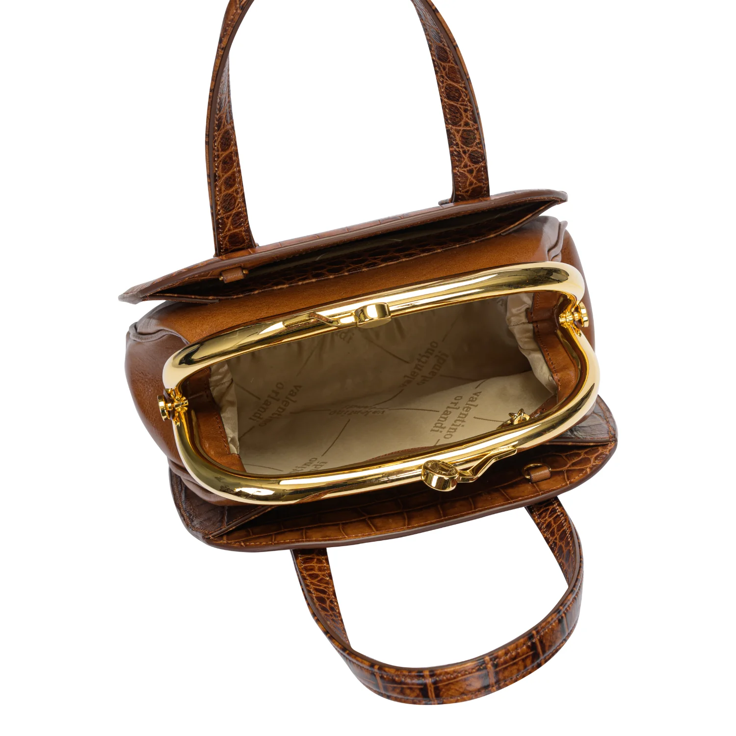 Orlandi Valentino Women's Rhea Embossed Top Handle Hand Bag - Image 3