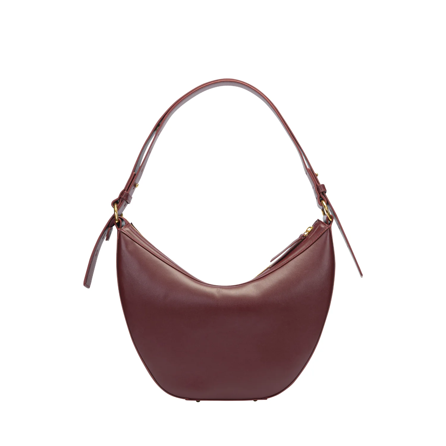 Orlandi Valentino Women's Wine Quilted Crescent Hand Bag - Image 2