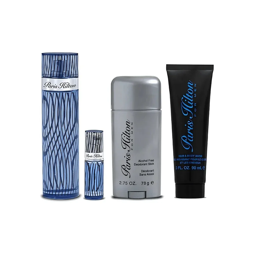 Paris Hilton Paris Hilton Gift Set for Men 100ML EDT+90ML Hair & Body Wash + DEO STICK+8ML EDT - Image 2