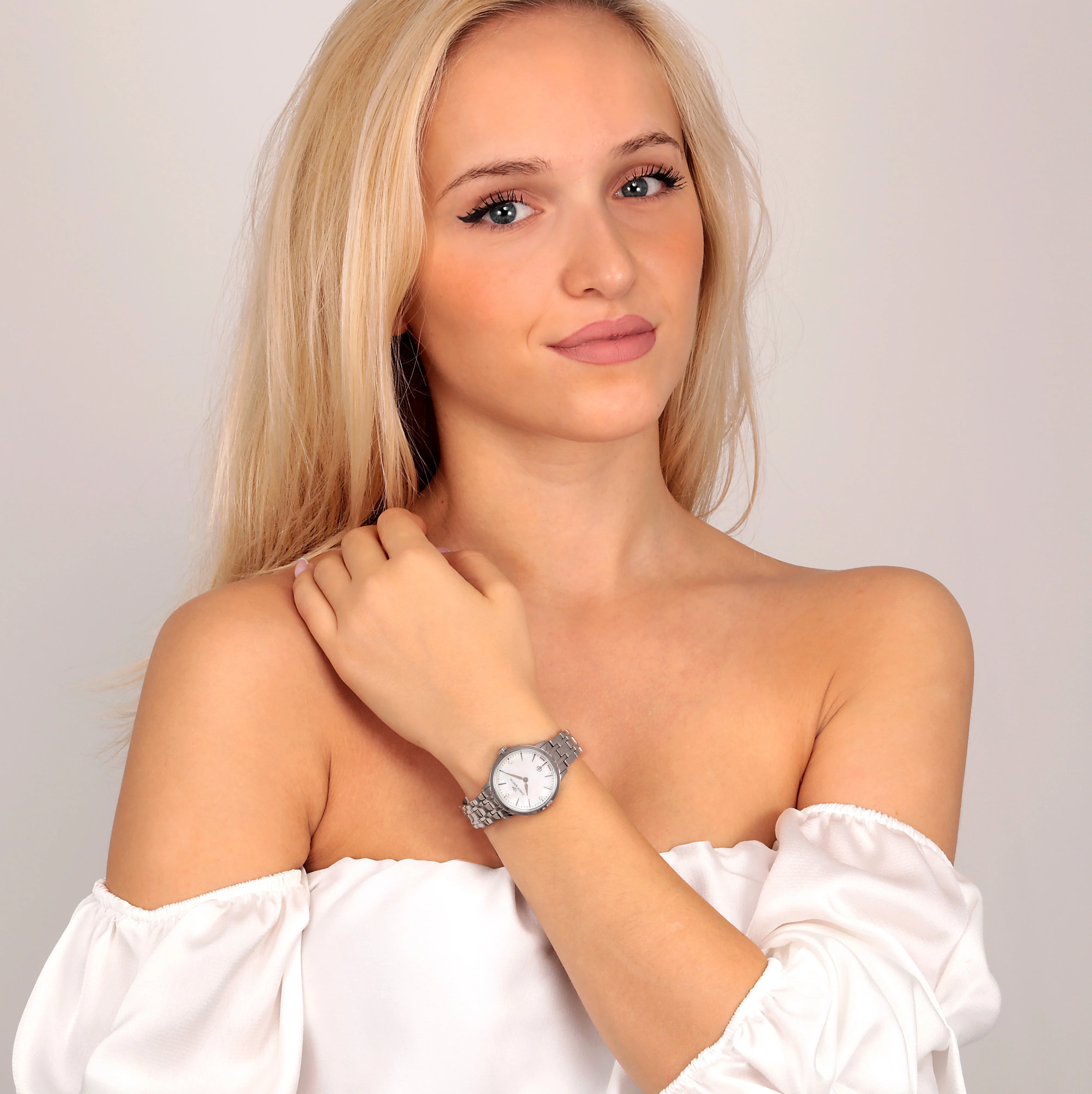 Philip Watch Audrey For Women, MOP Dial with Diamonds - Image 4