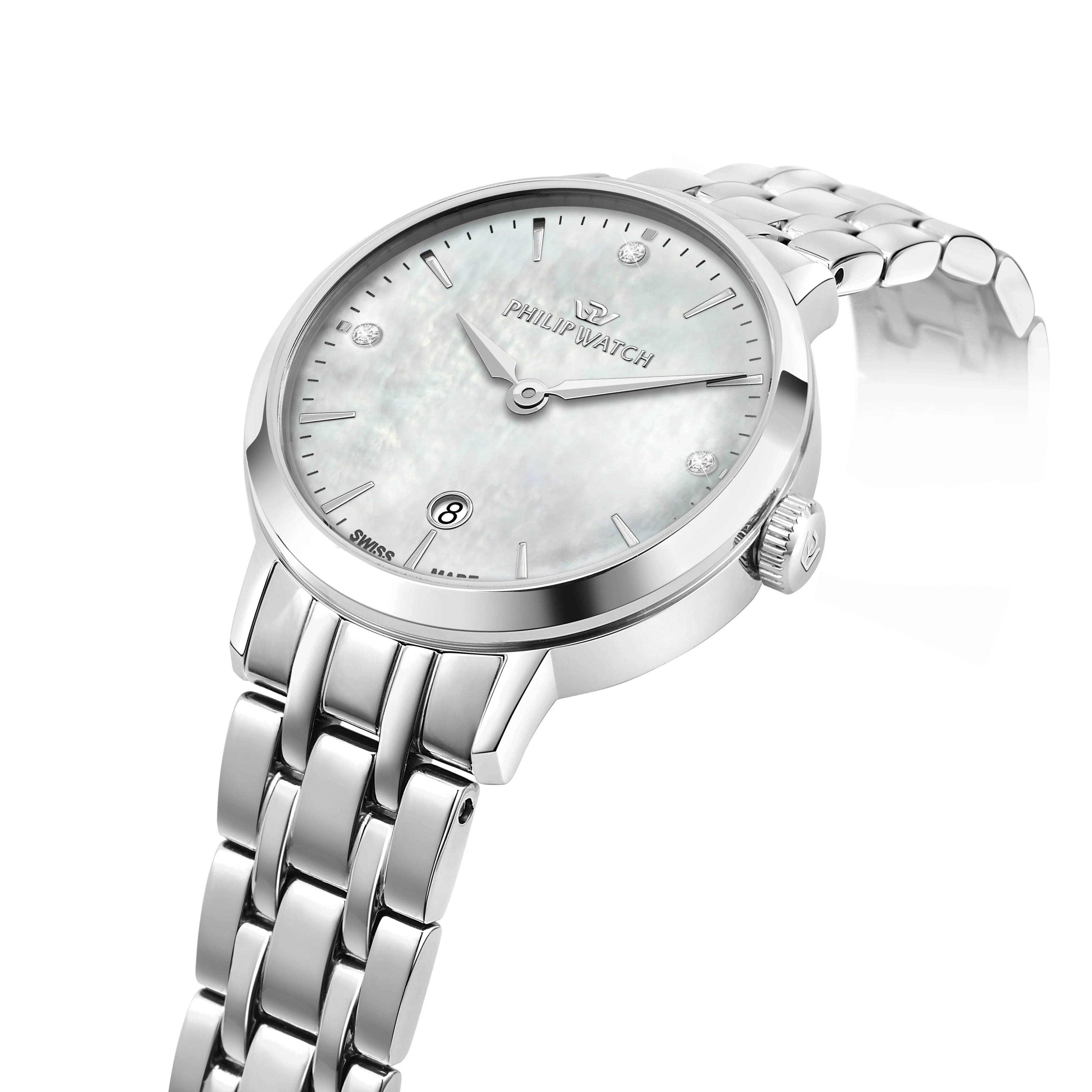 Philip Watch Audrey For Women, MOP Dial with Diamonds - Image 5