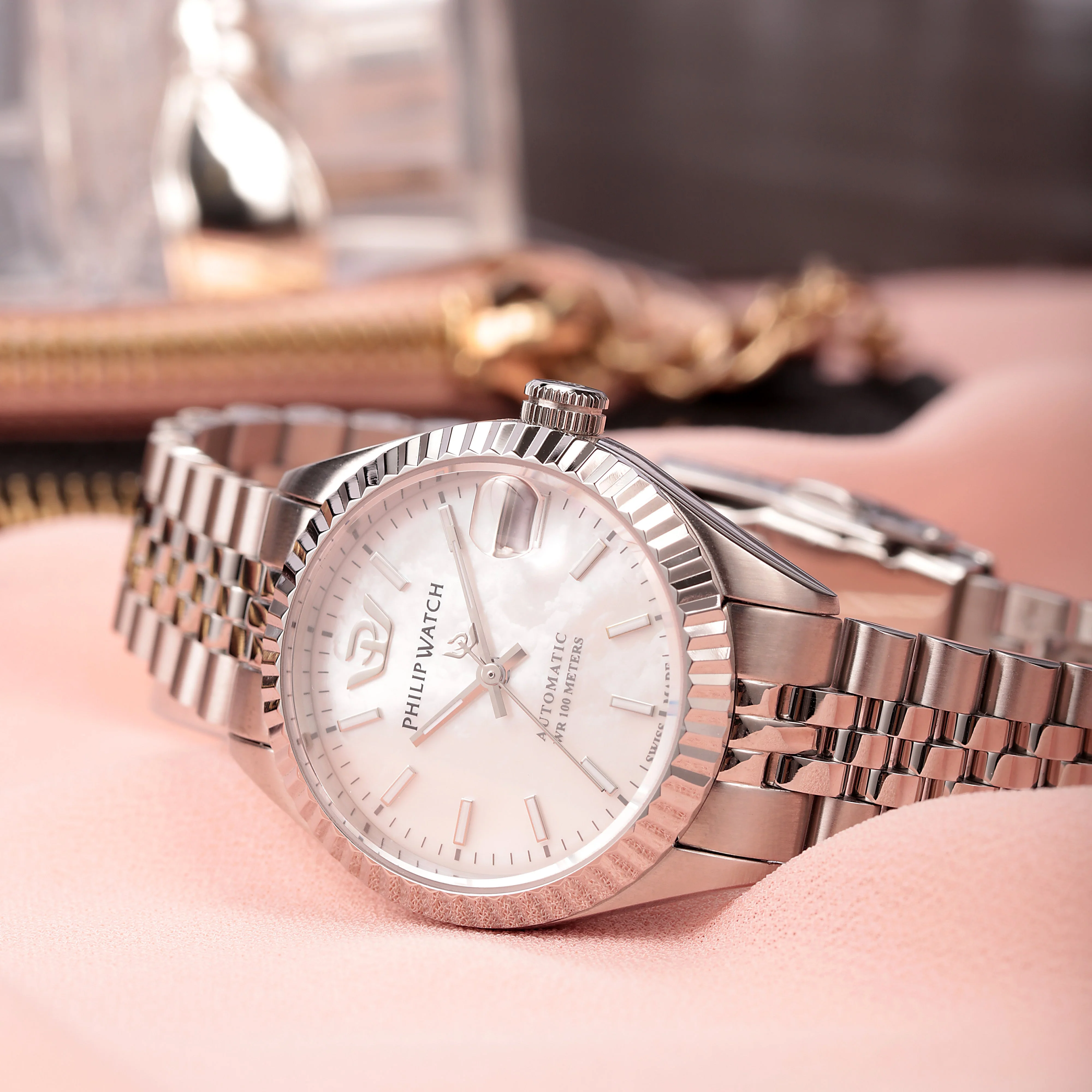 Philip Watch Caribe Automatic For Women, MOP Dial - Image 6