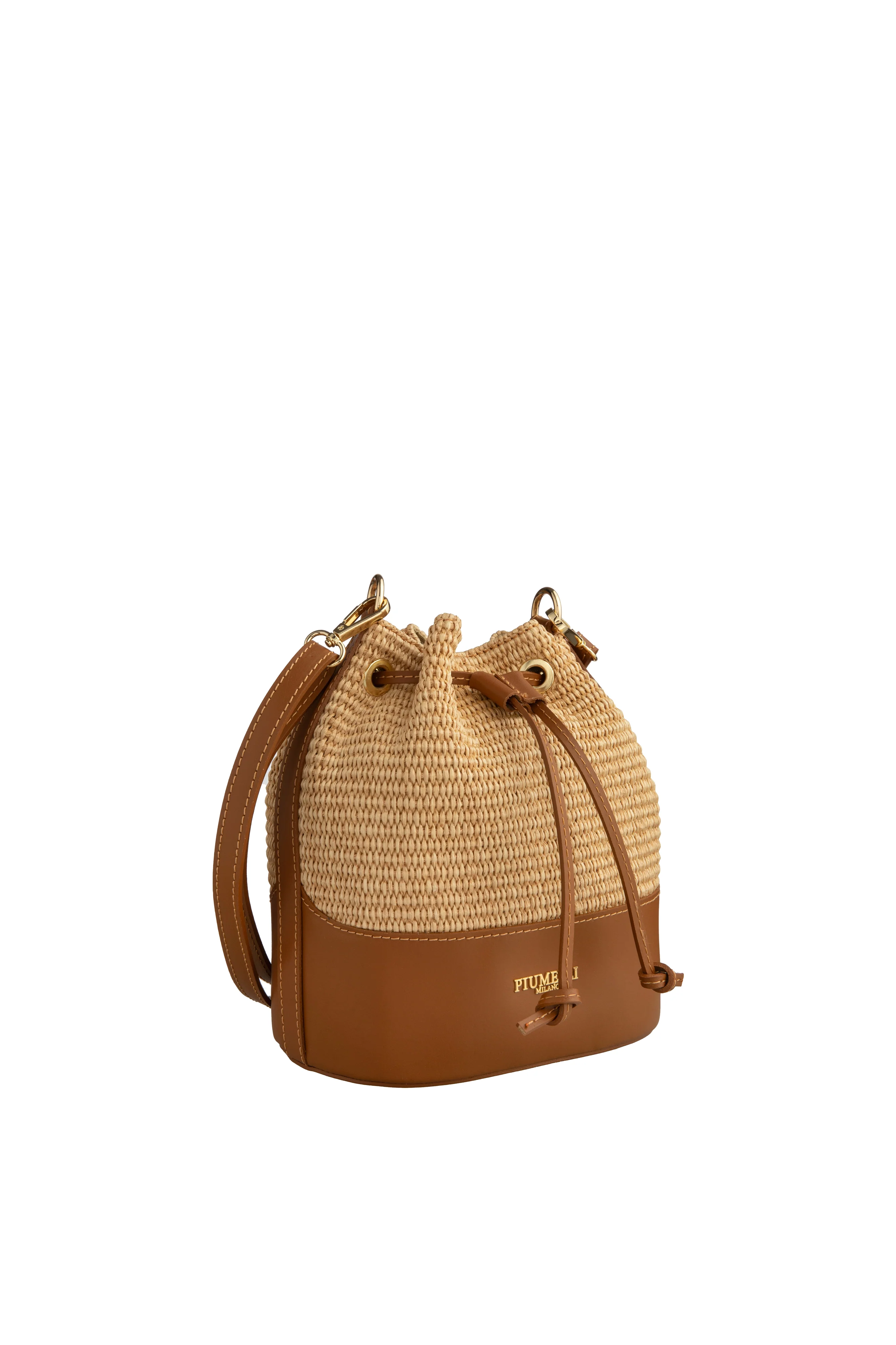 Piumelli MEG Straw & Dollaro Leather Bag - Image 2