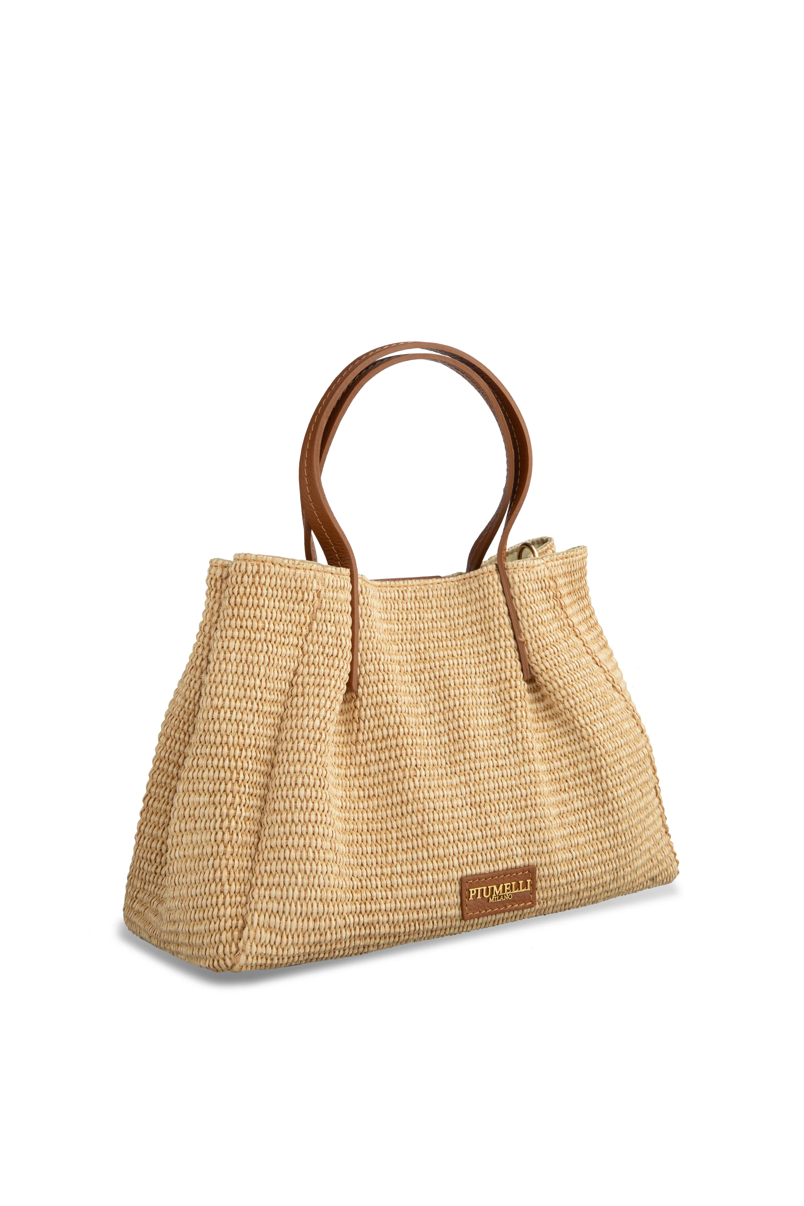 Piumelli Straw and Ruga Leather Bag - Image 3