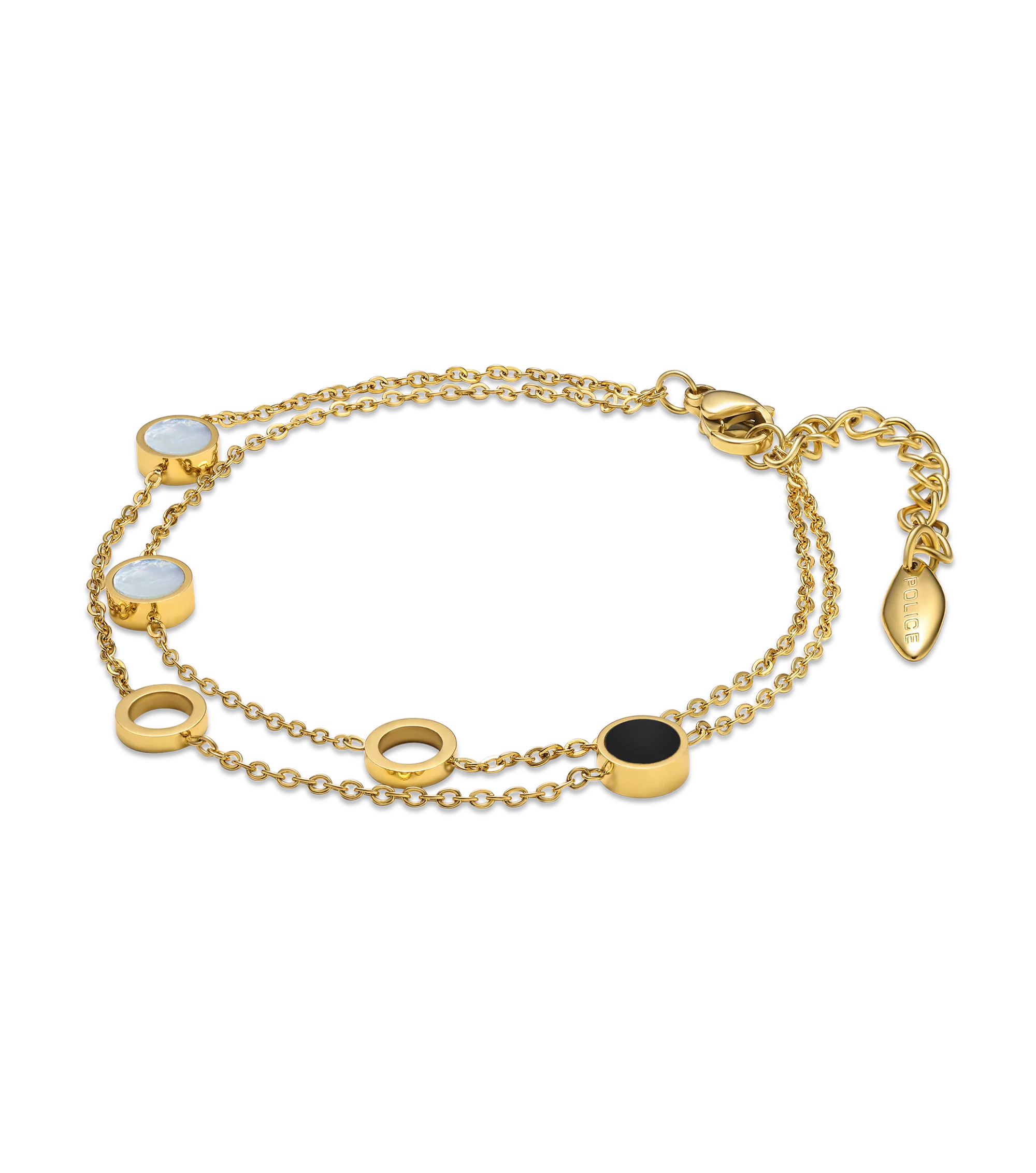 Police Aurora White & Black Inlay  Bracelet - Image 2