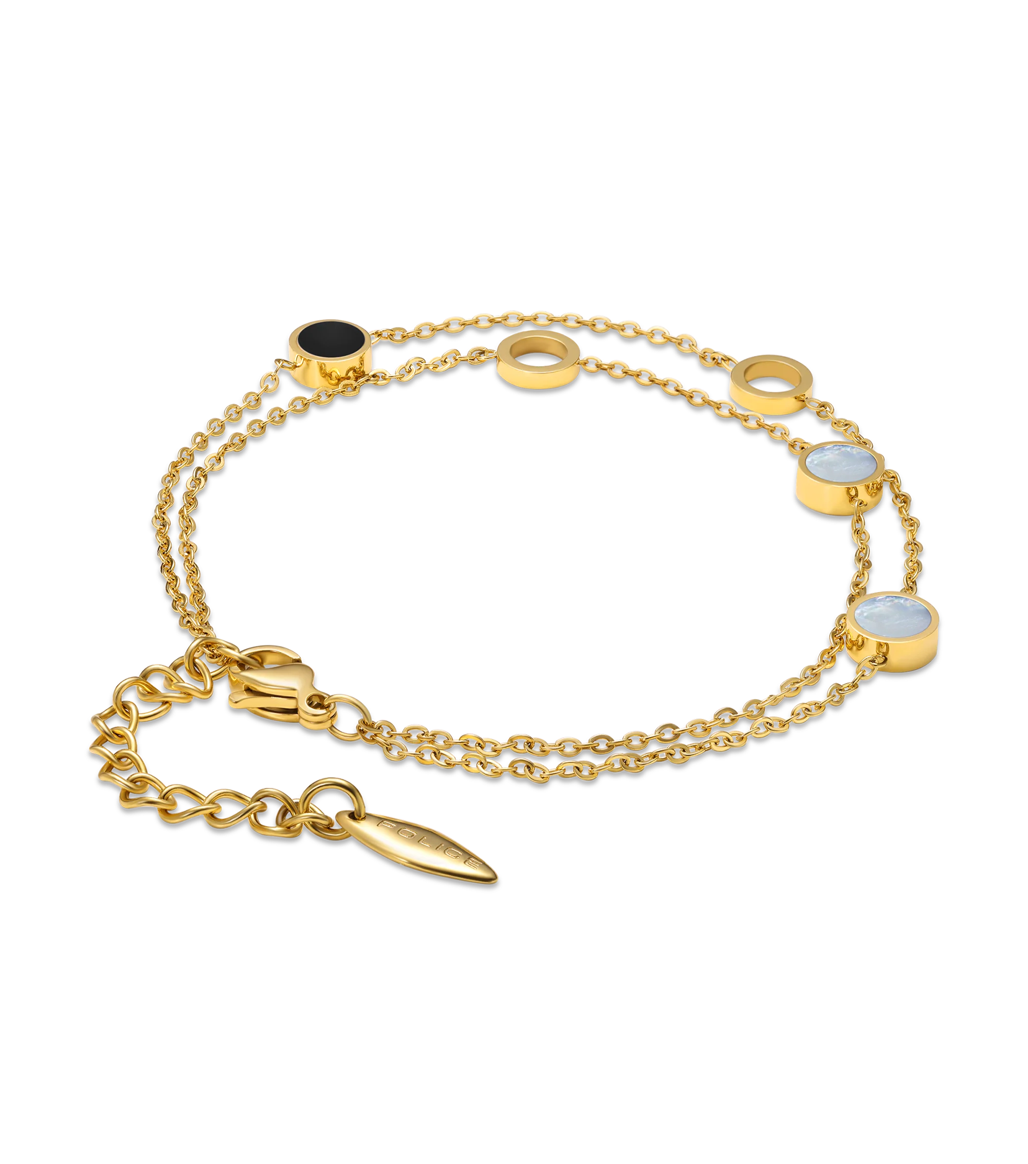 Police Aurora White & Black Inlay  Bracelet - Image 3