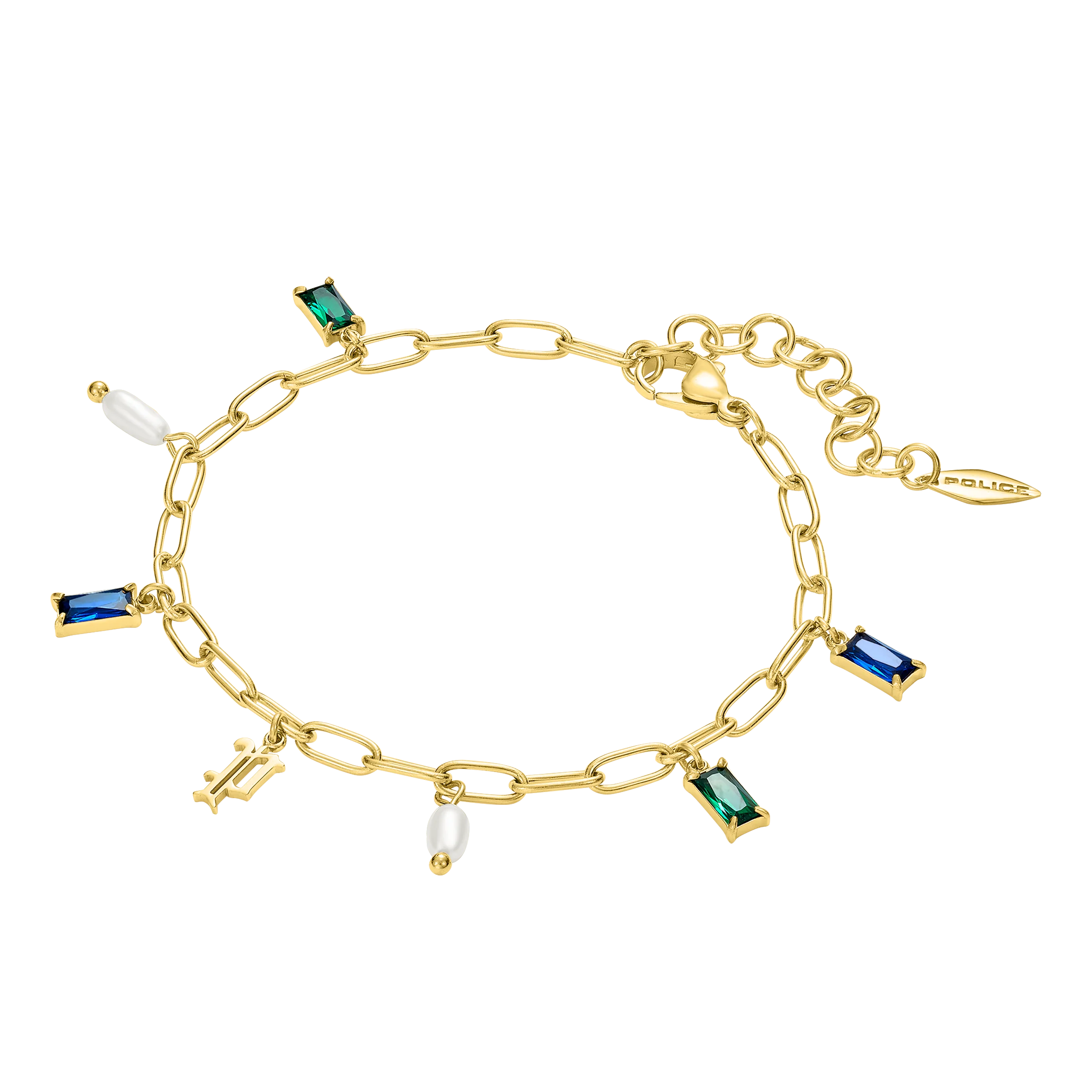 Police Ayara P Logo Multicrystalcharms Bracelet - Image 3