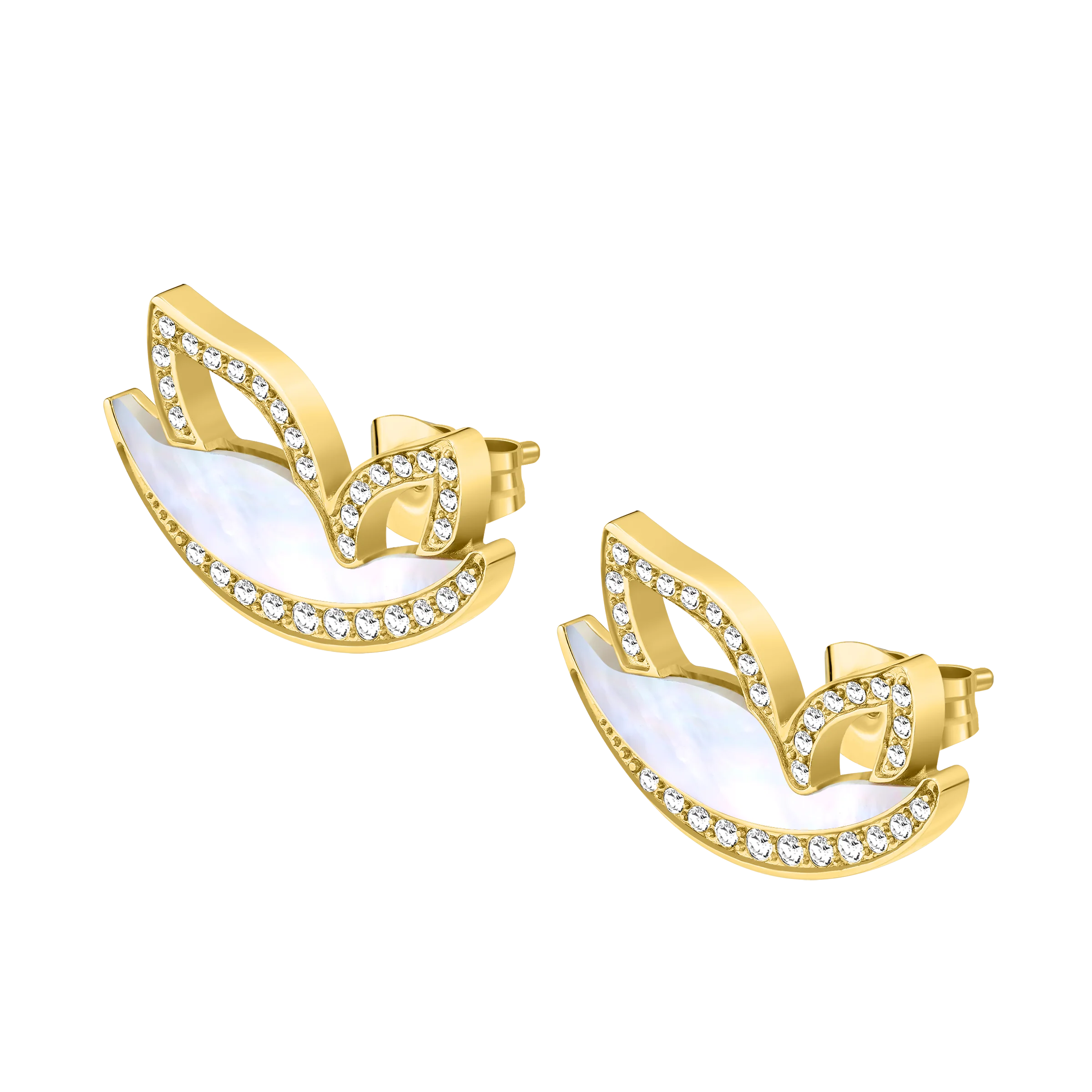 Police Birdy Mop Crystal Motif Earrings - Image 2