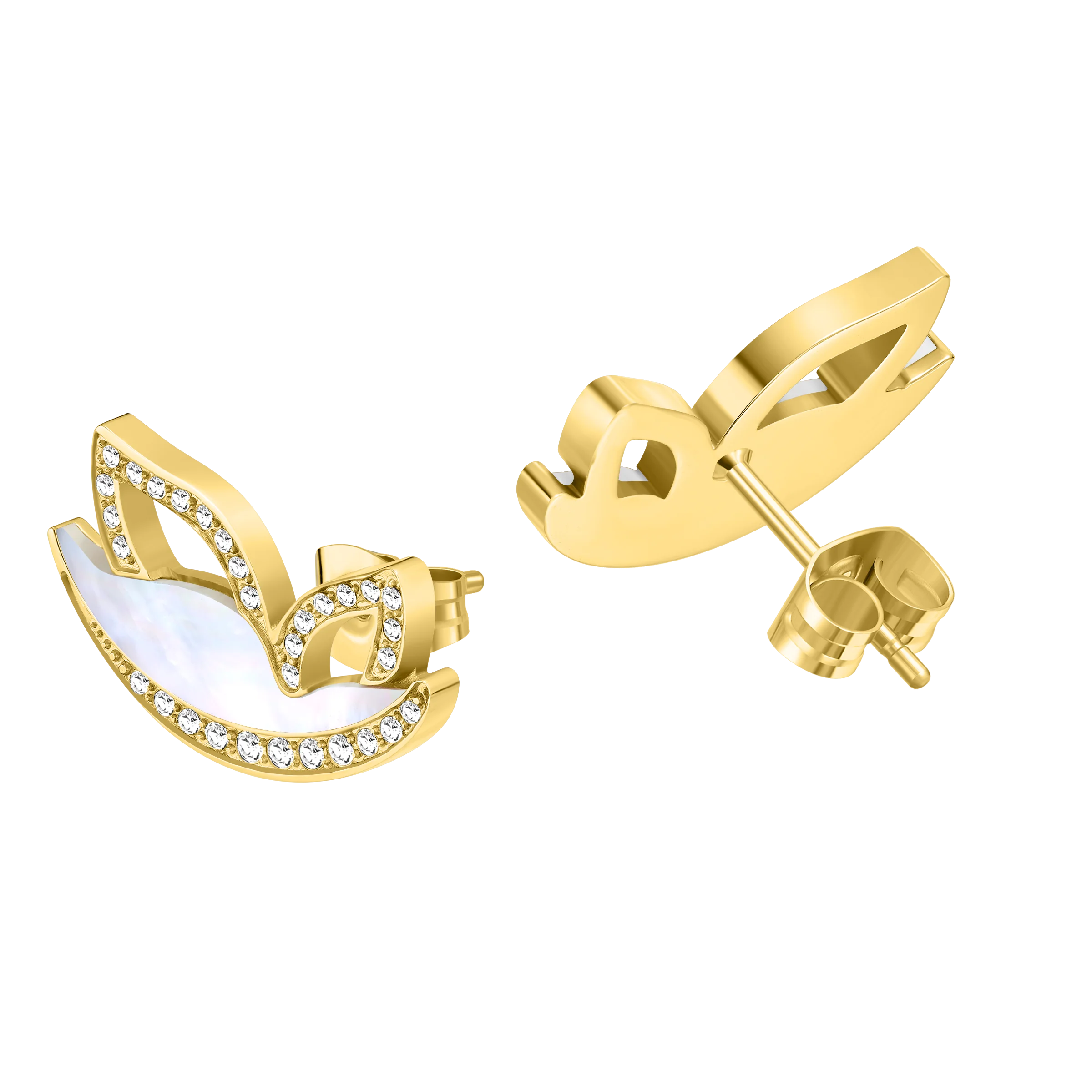 Police Birdy Mop Crystal Motif Earrings - Image 3