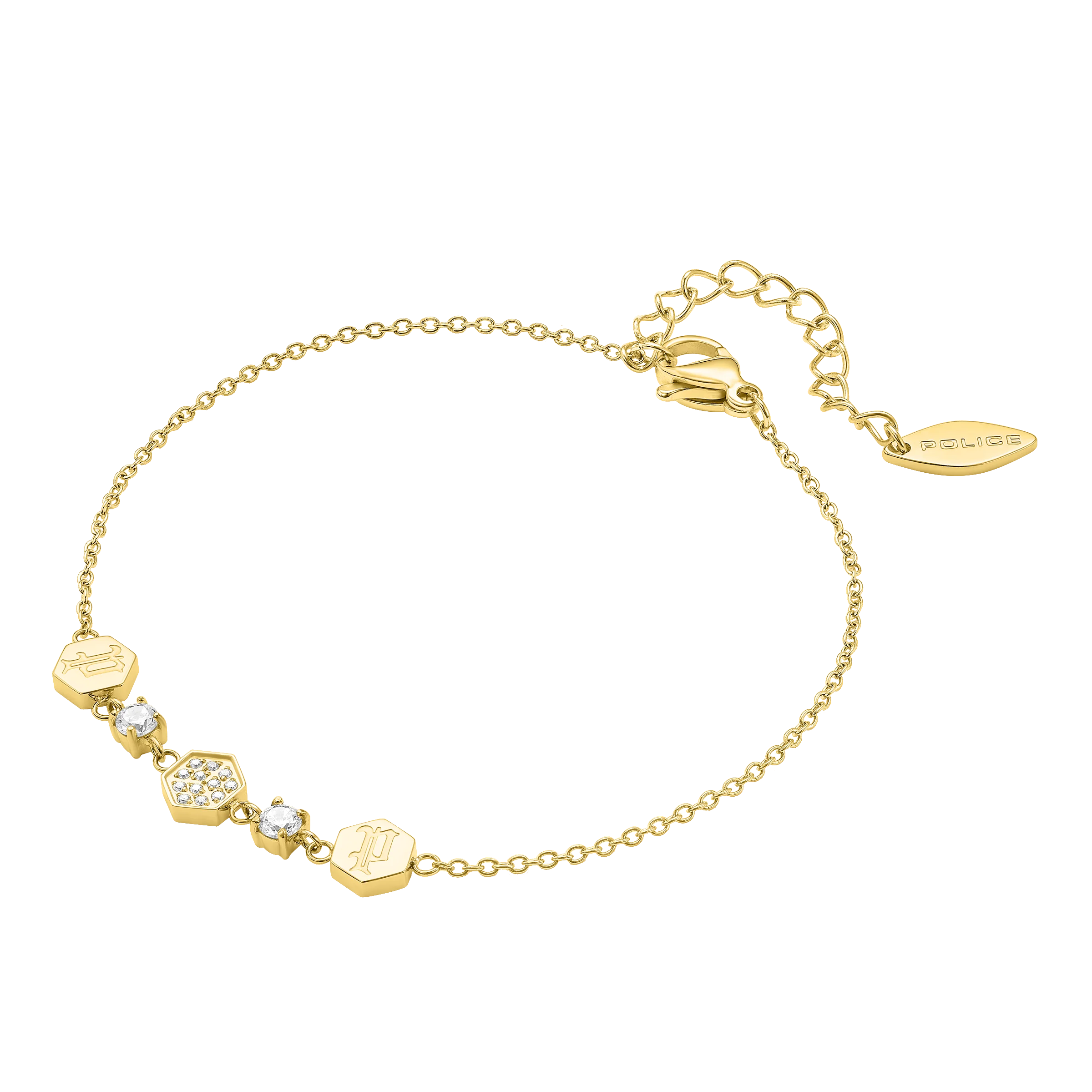 Police Charmed Hex Cubes Crystal Bracelet - Image 2