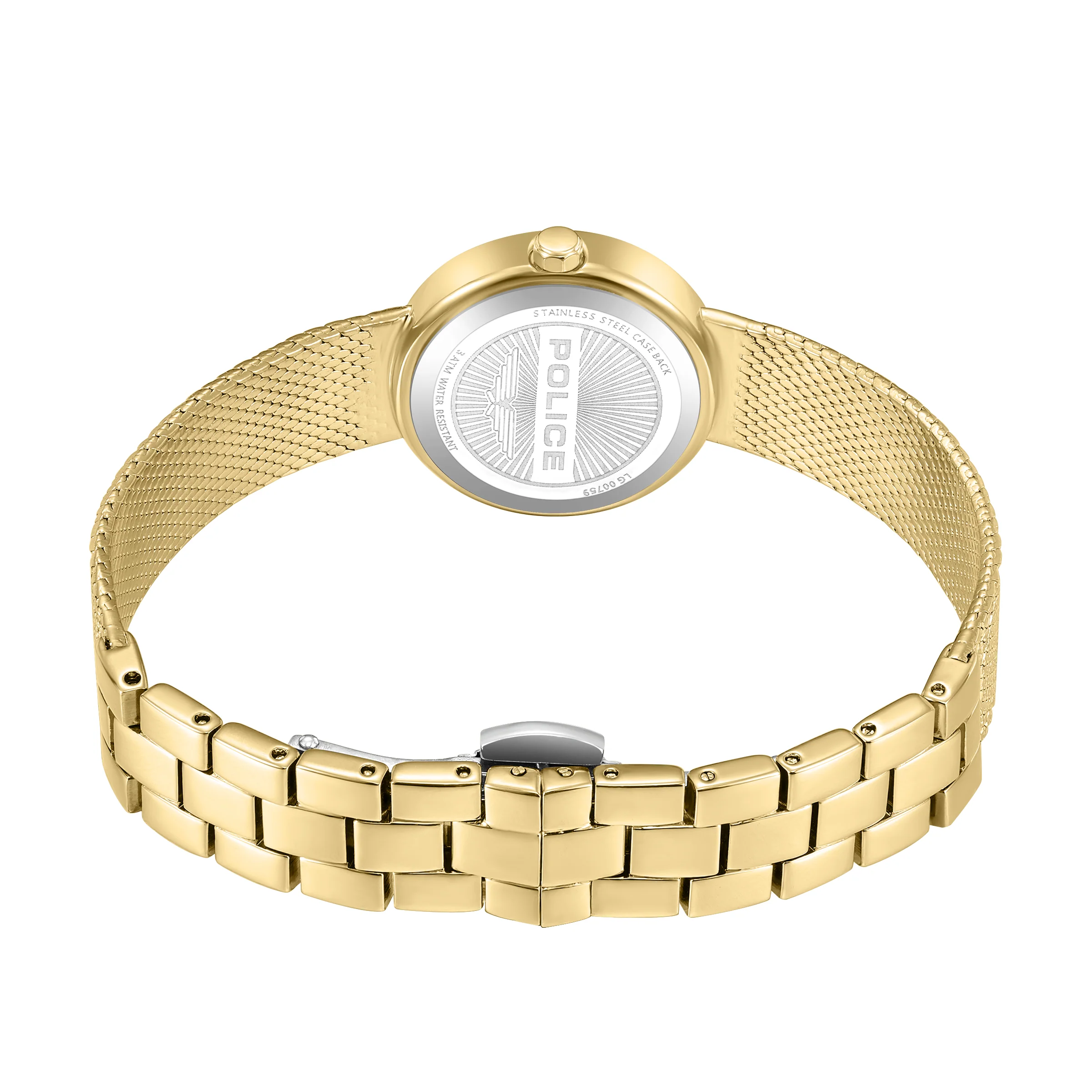 Police Flare Women's 26MM Gold Analog Metal Strap Watch - Image 3