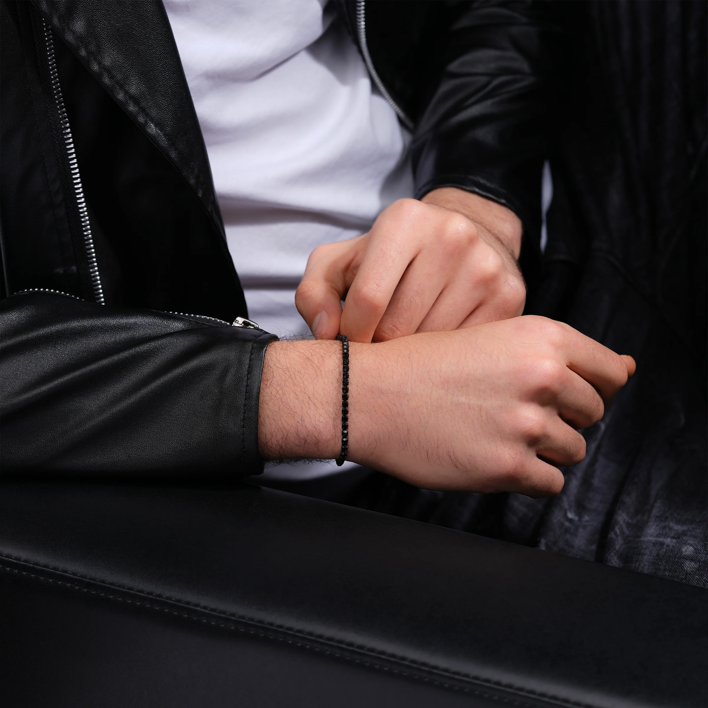 Police Flash Ion Plated Black Stainless Steel Gents Bracelet - Image 4