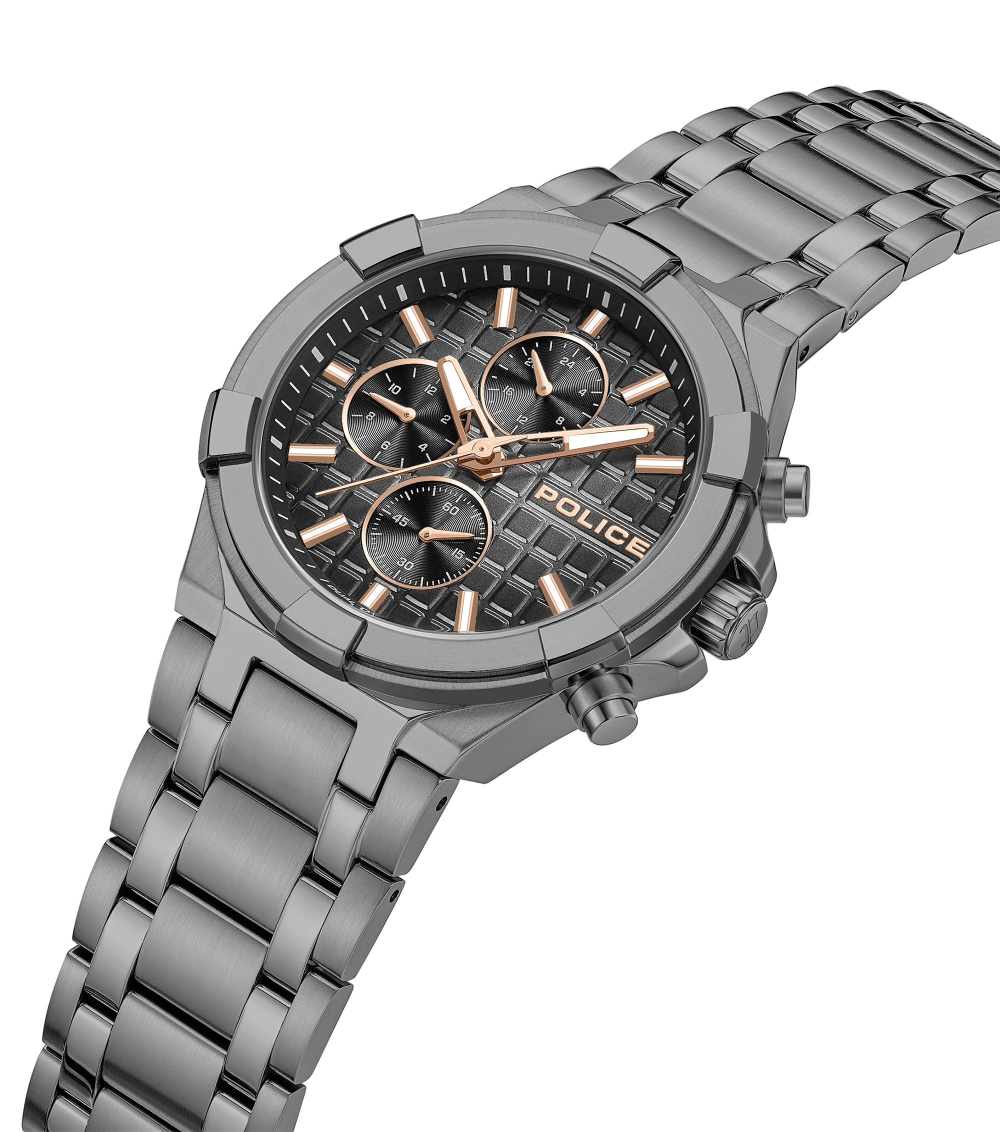 Police Gun Case, Black To Charcoal Dial Watch - Image 2