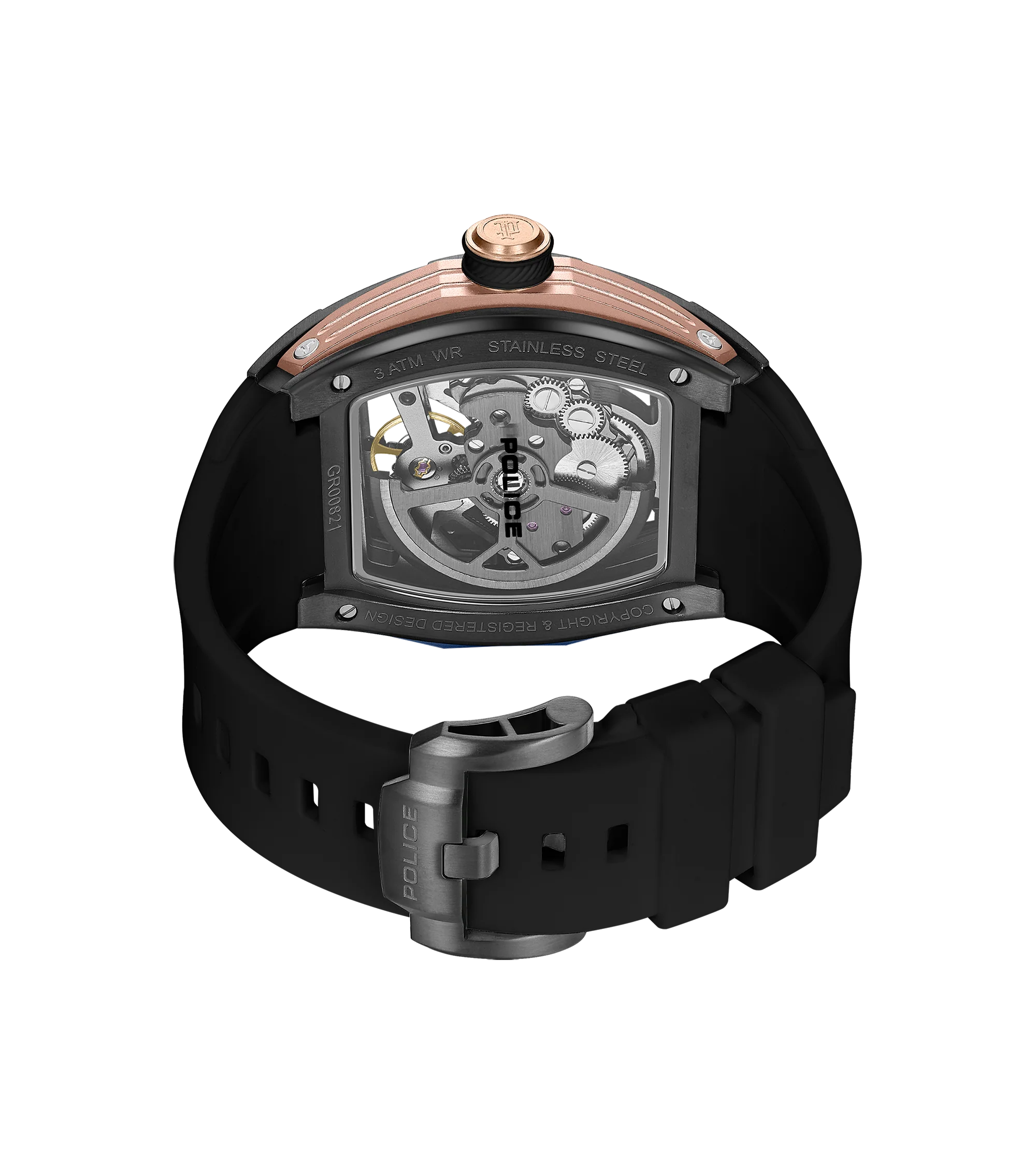 Police Gun Dial, Black Silicon Strap - Image 4