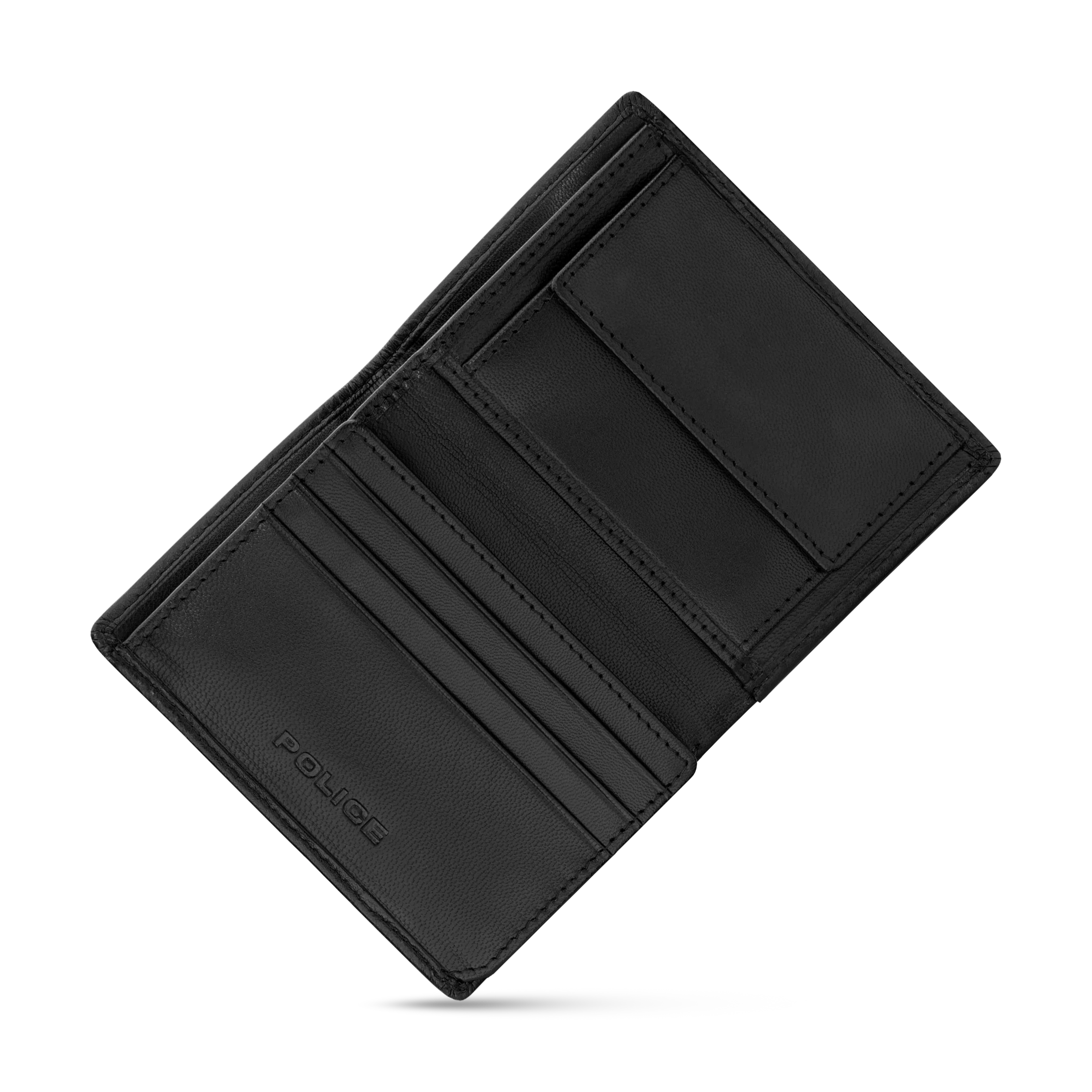 Police Luca Gents Card Case Black In Leather - Image 4