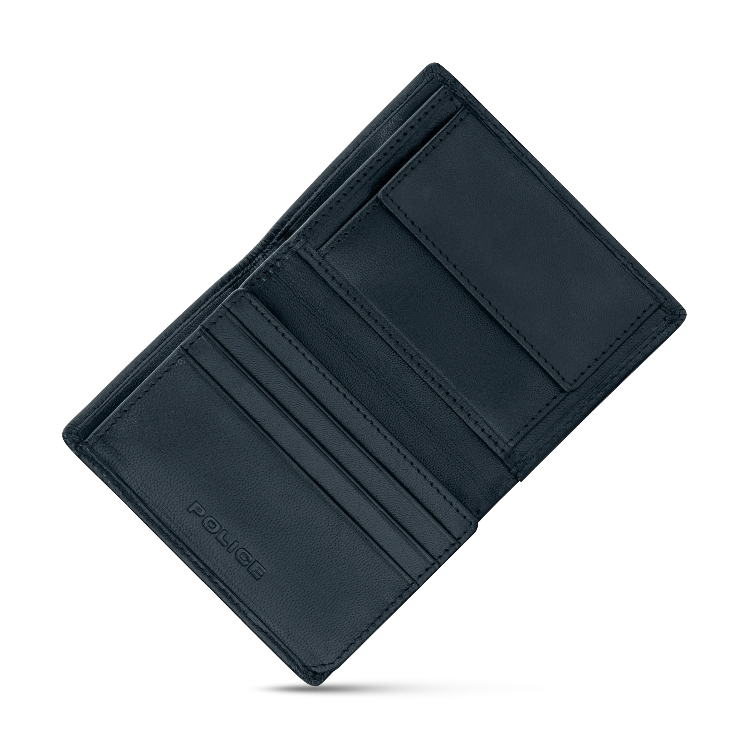 Police Luca Gents Card Case Navy In Leather - Image 4