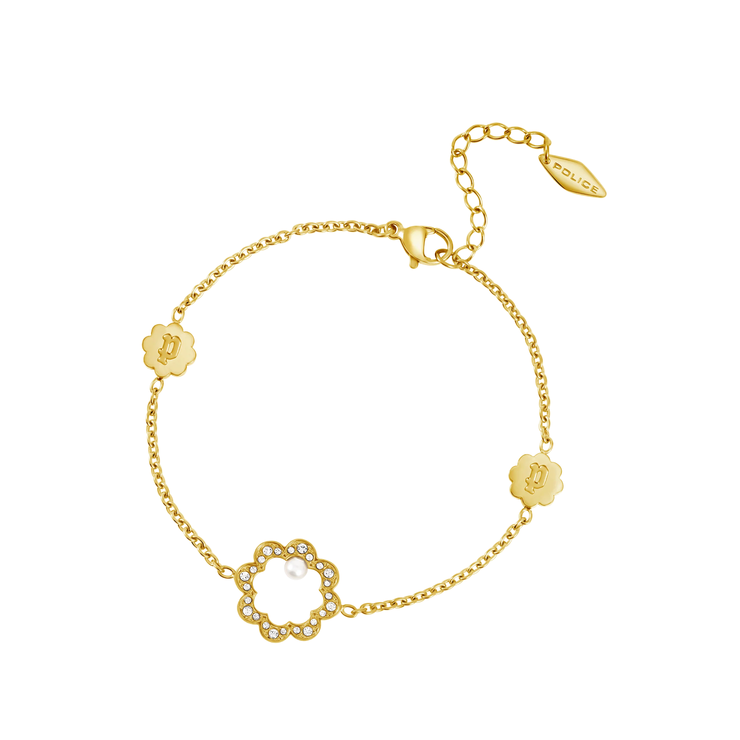 Police Opulent Pearl Bead Crystals Bracelet - Image 3