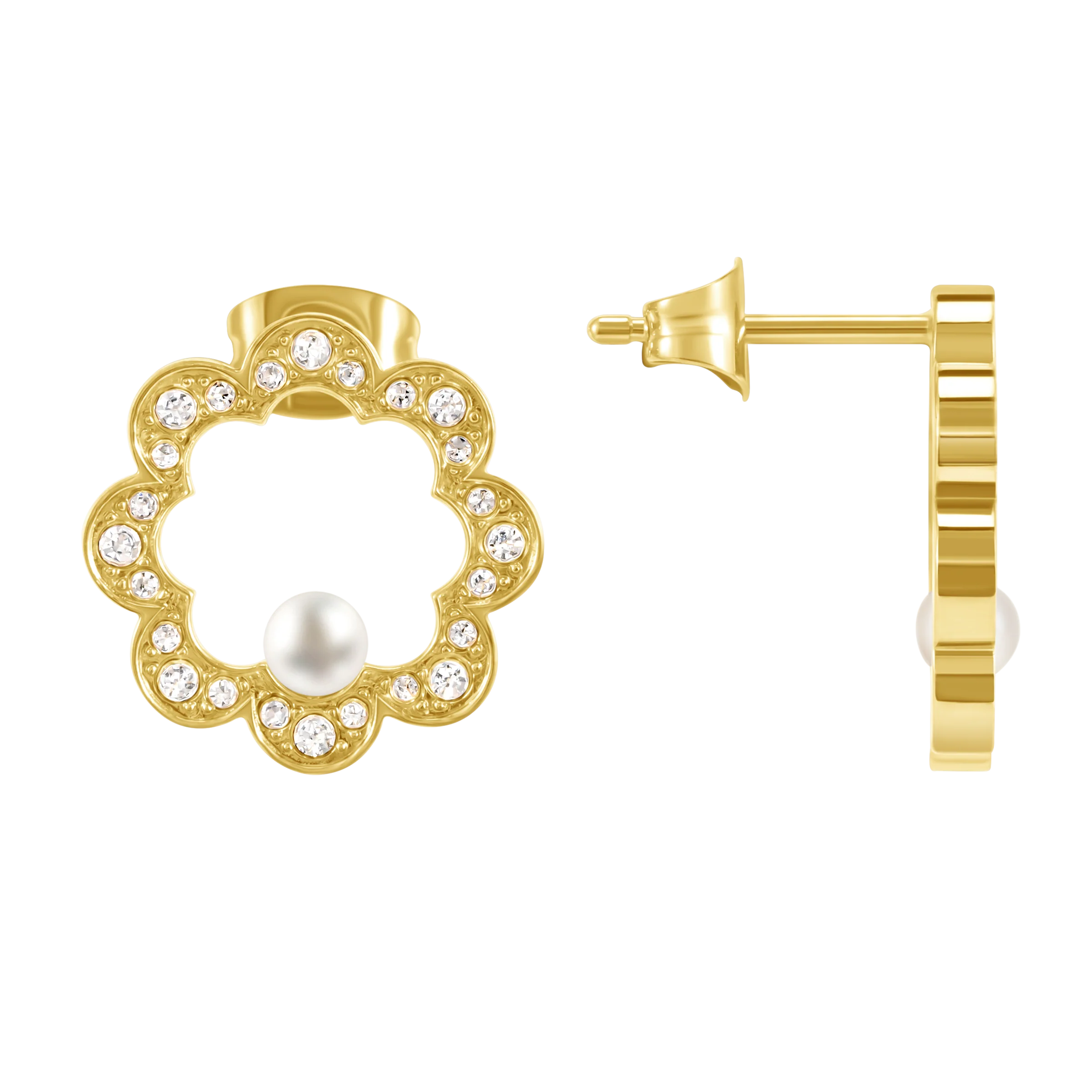 Police Opulent Pearl Bead Crystals Earrings - Image 3