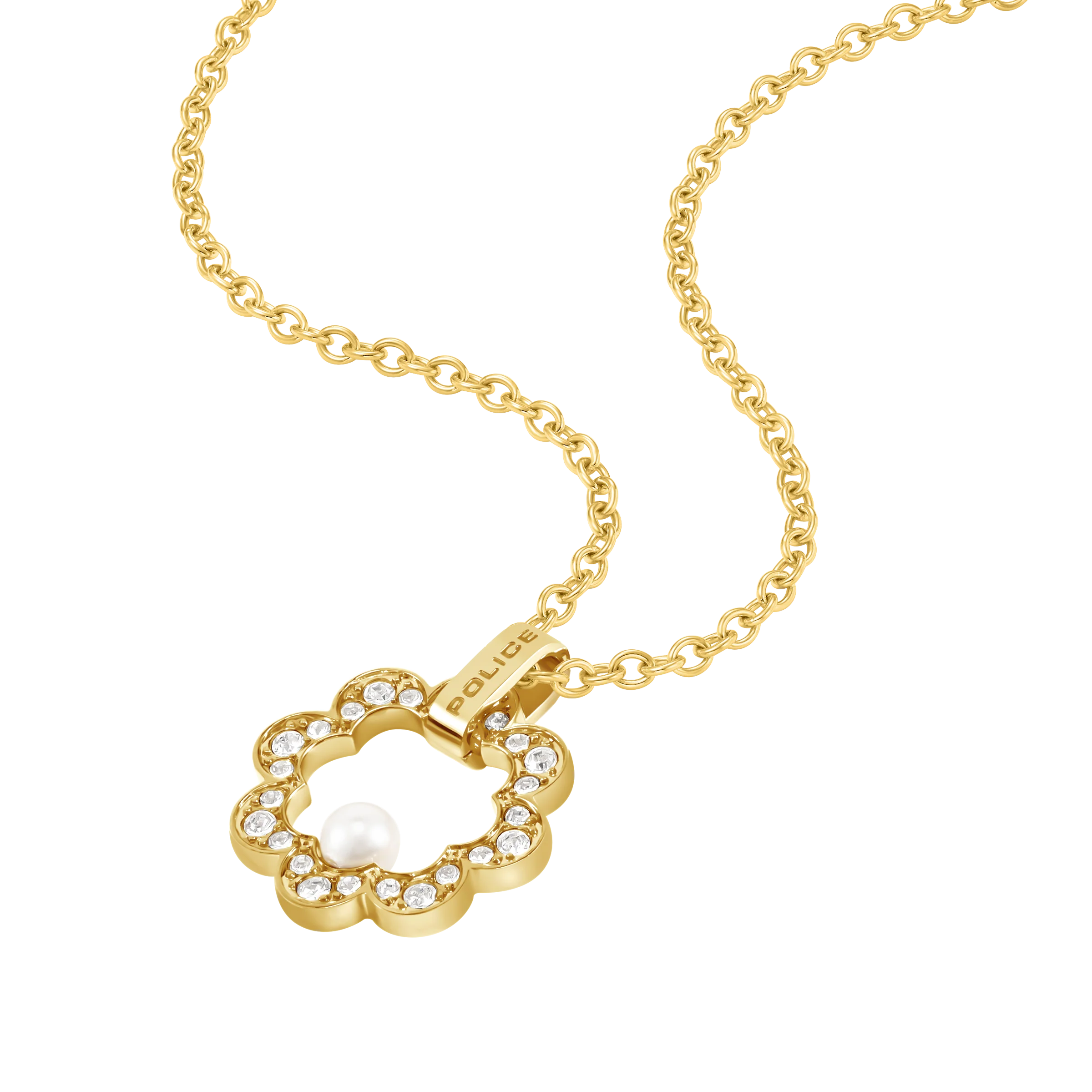 Police Opulent Pearl Bead Crystals Necklace - Image 2