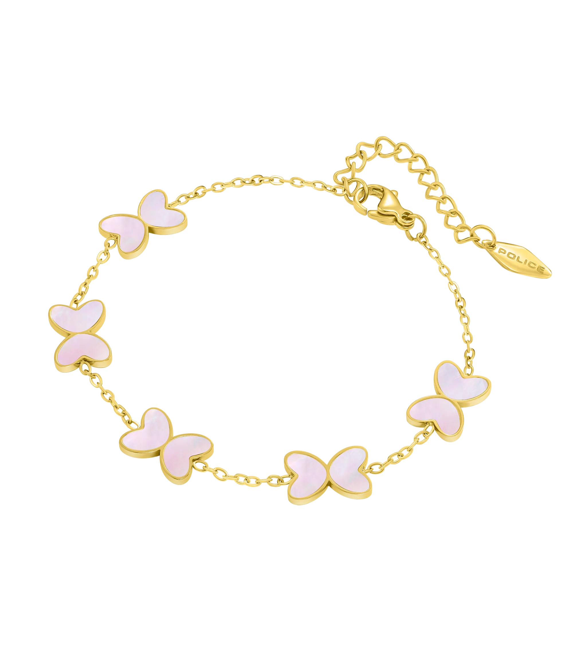 Police Pink Butterfly Charms Bracelet - Image 2