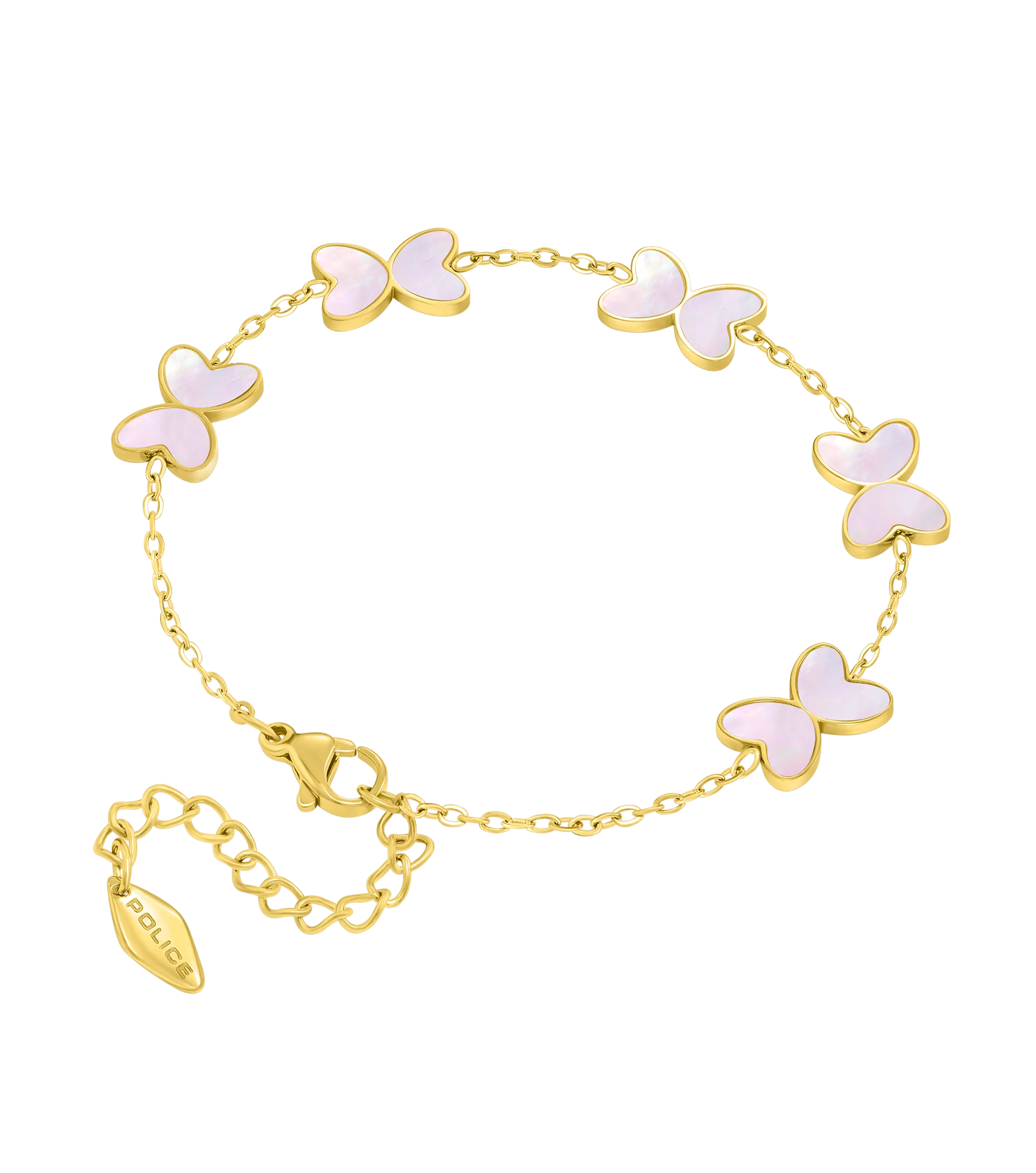 Police Pink Butterfly Charms Bracelet - Image 3