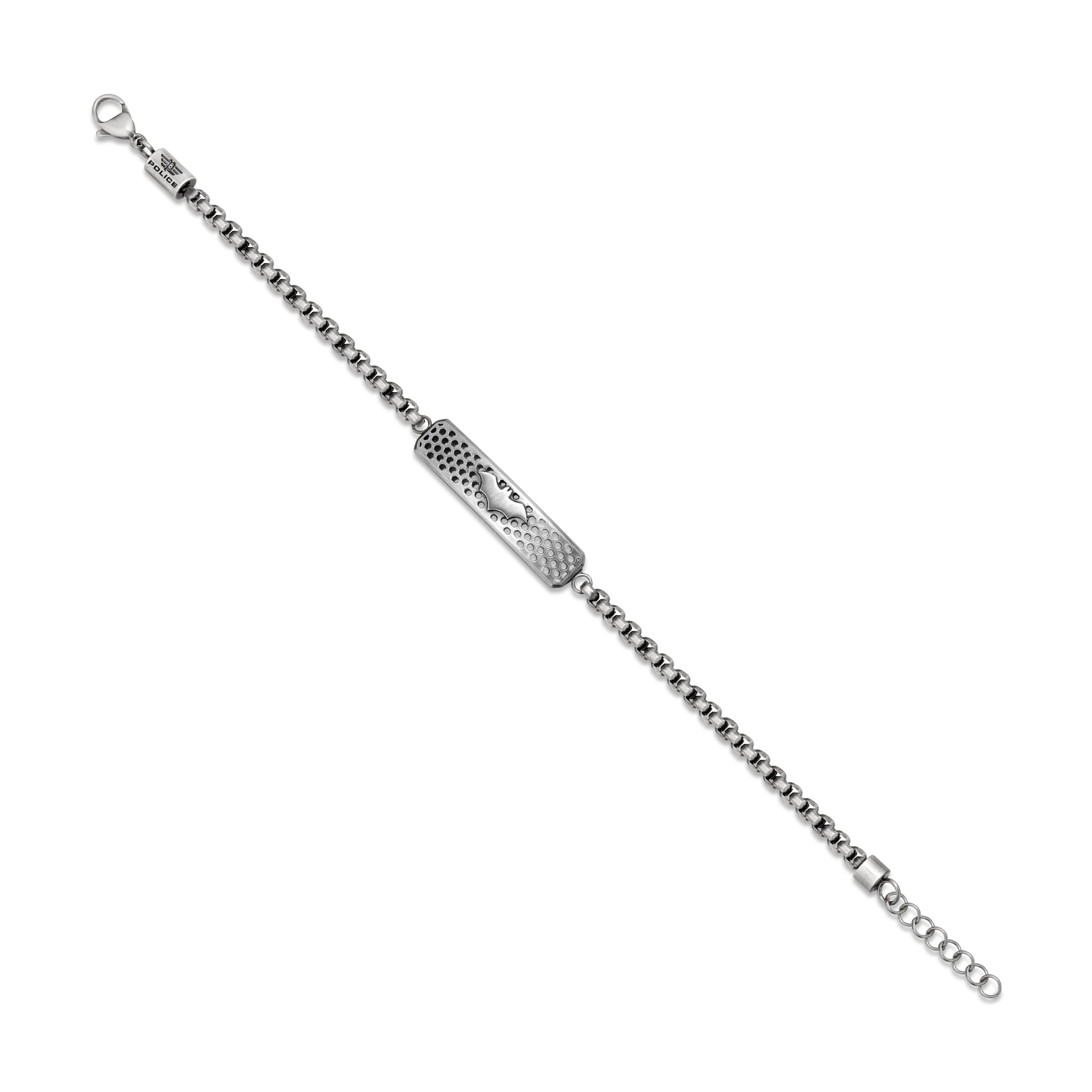 Police Protector Limited Edition Antique Stainless Steel Bracelet with Bat Motif - Image 3