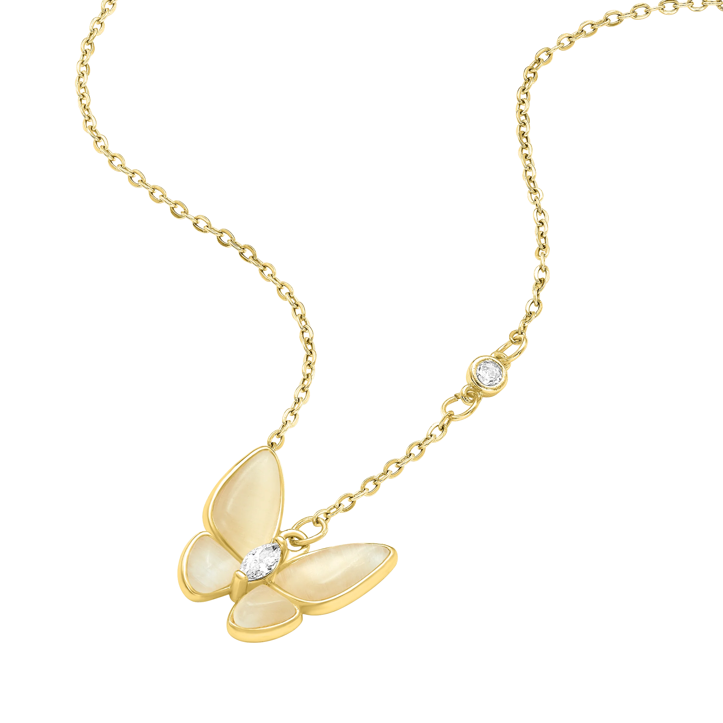 Police Psyche Butterfly Chain Necklace - Image 2