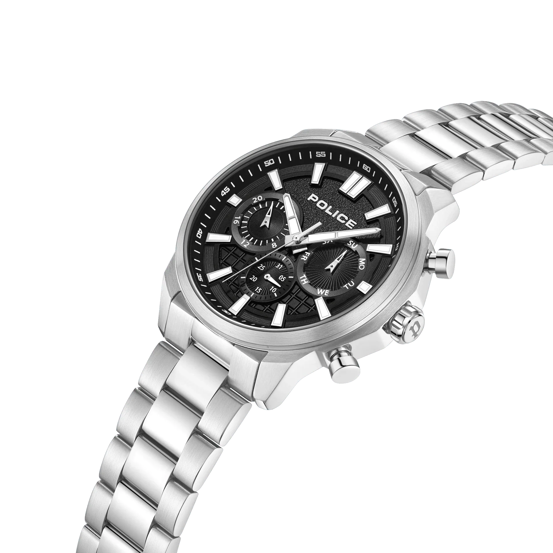 Police Rangy Gents Black Dial Stainless Steel Watch - Image 2