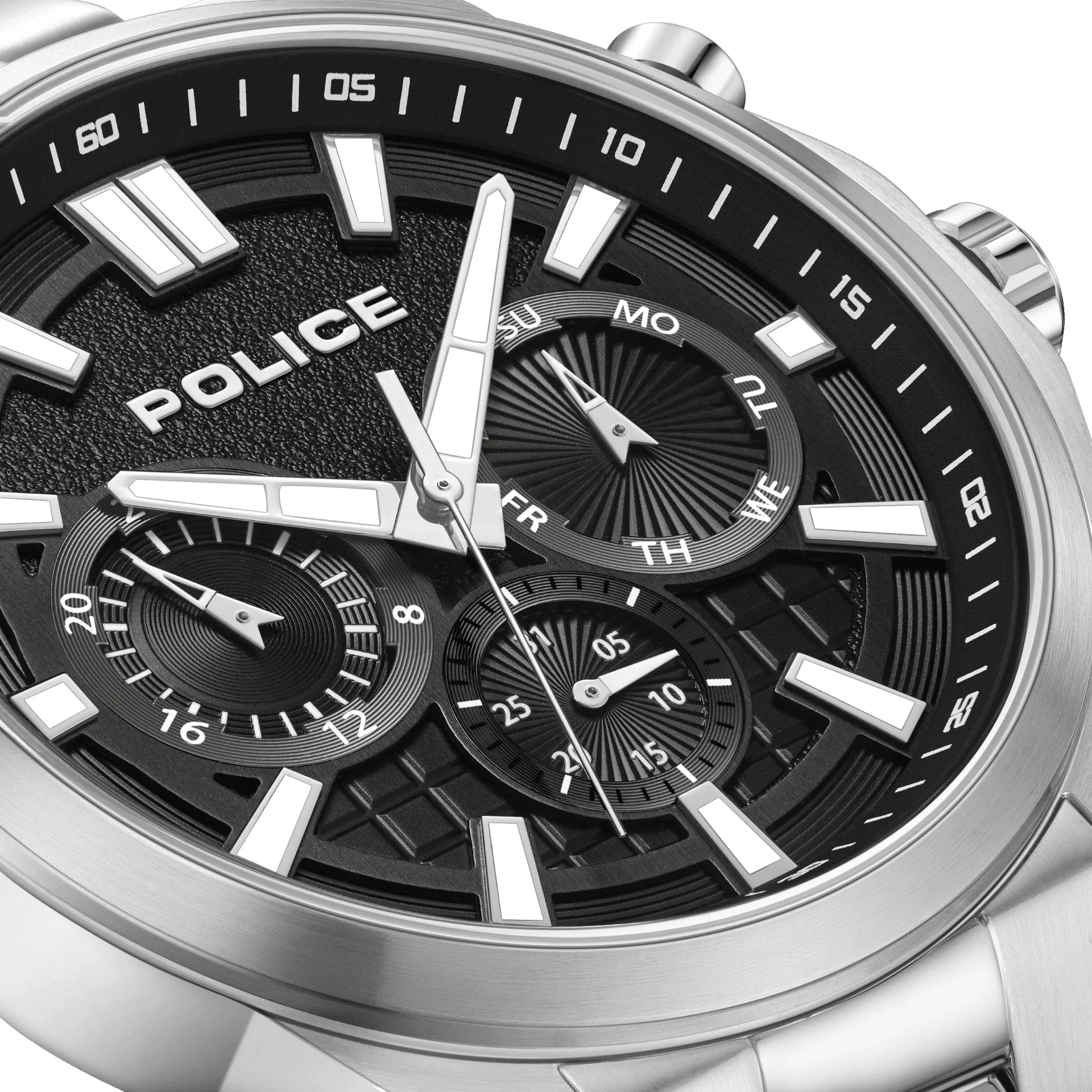 Police Rangy Gents Black Dial Stainless Steel Watch - Image 3