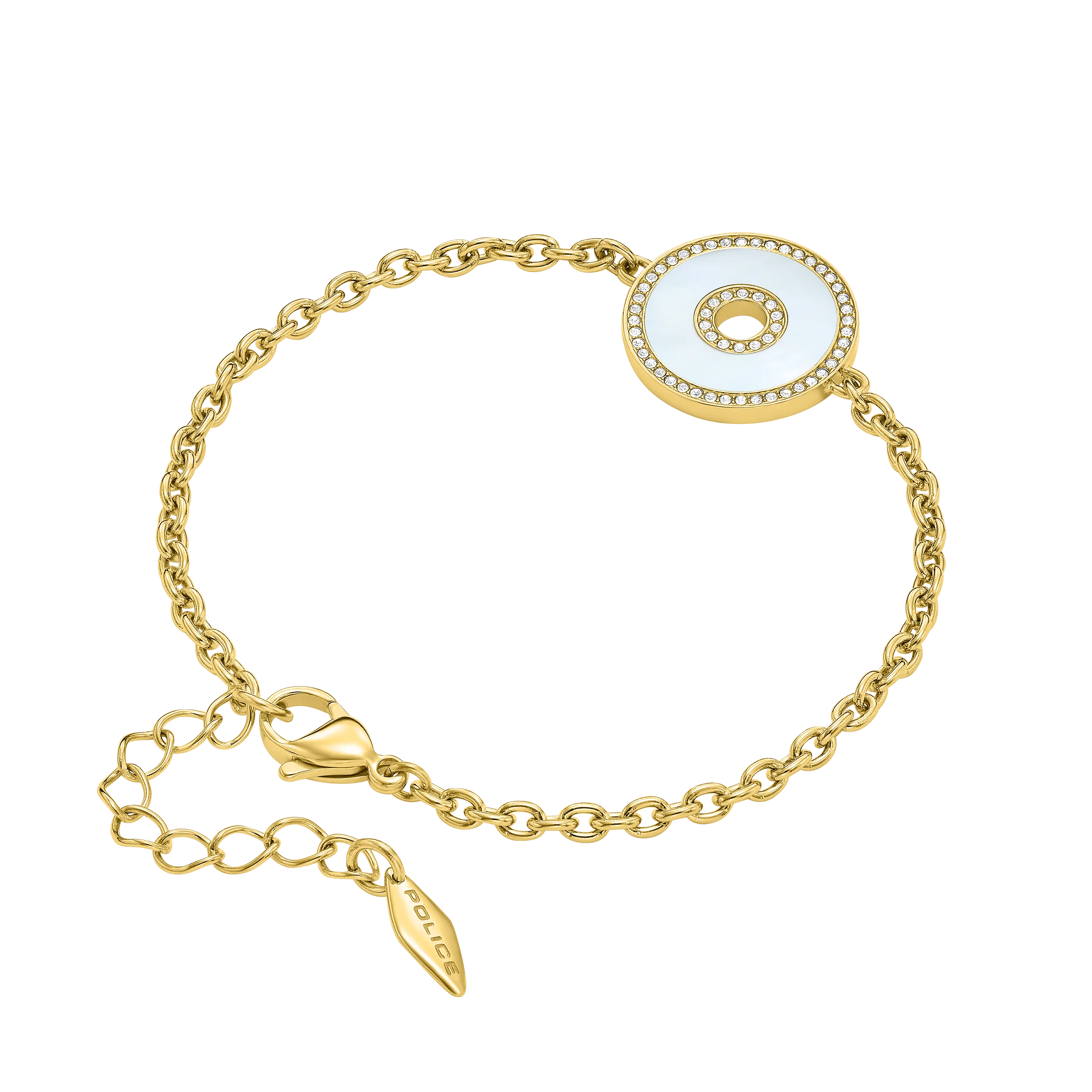 Police Saturn Mop Crystals Inlay Bracelet - Image 2