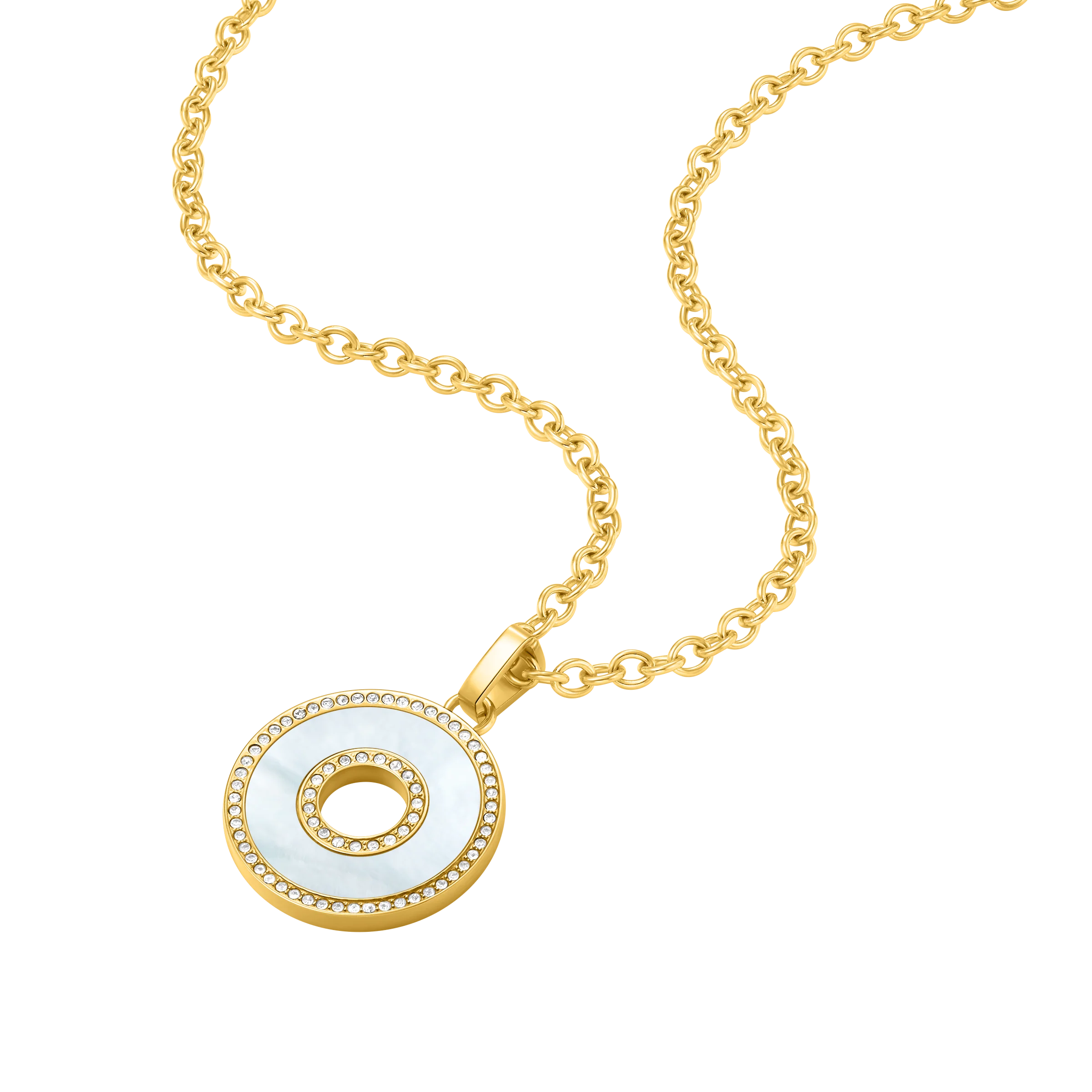 Police Saturn Mop Crystals Inlay Necklace - Image 2
