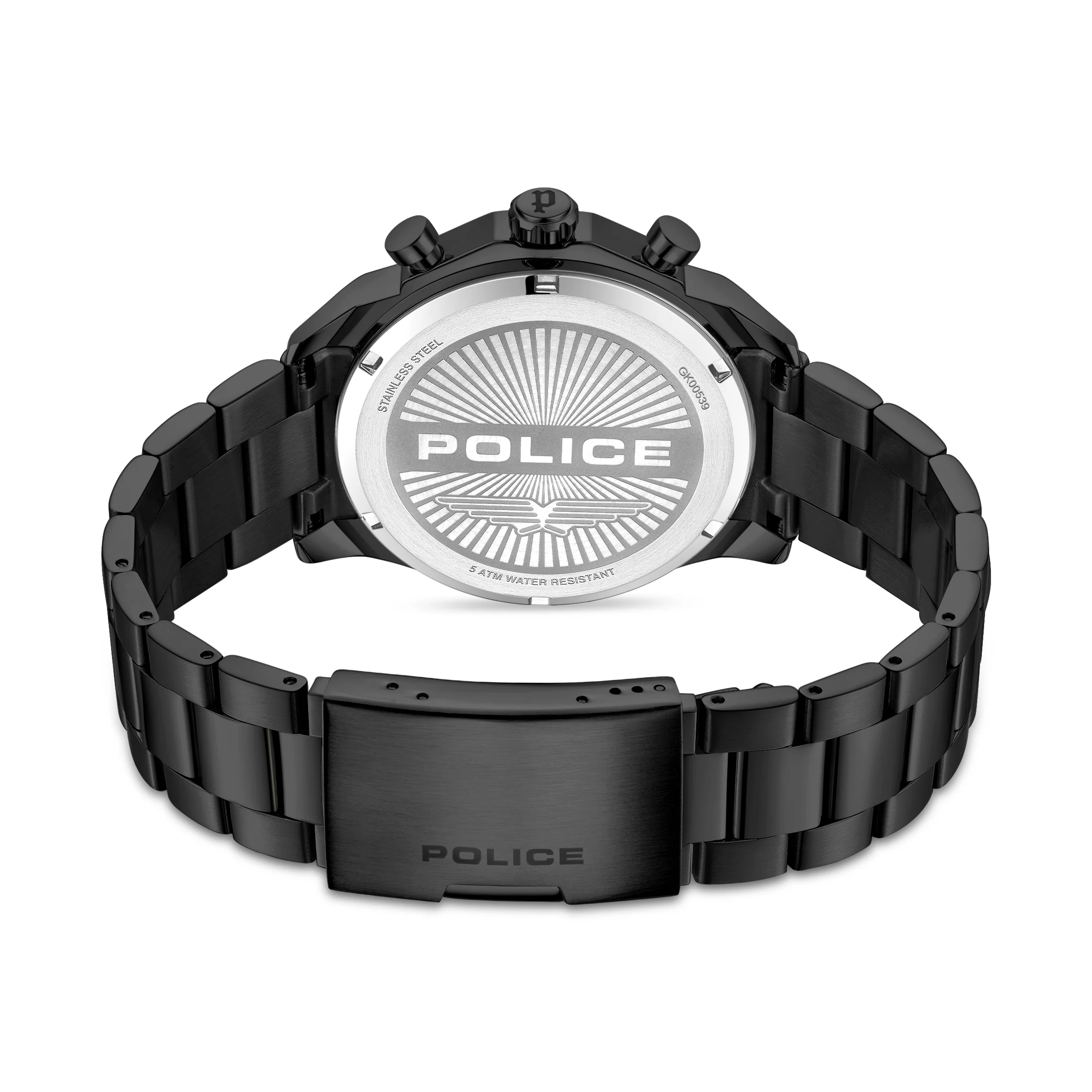 Police Soul Men's 50MM Black Chronograph Stainless Steel Strap Watch - Image 4