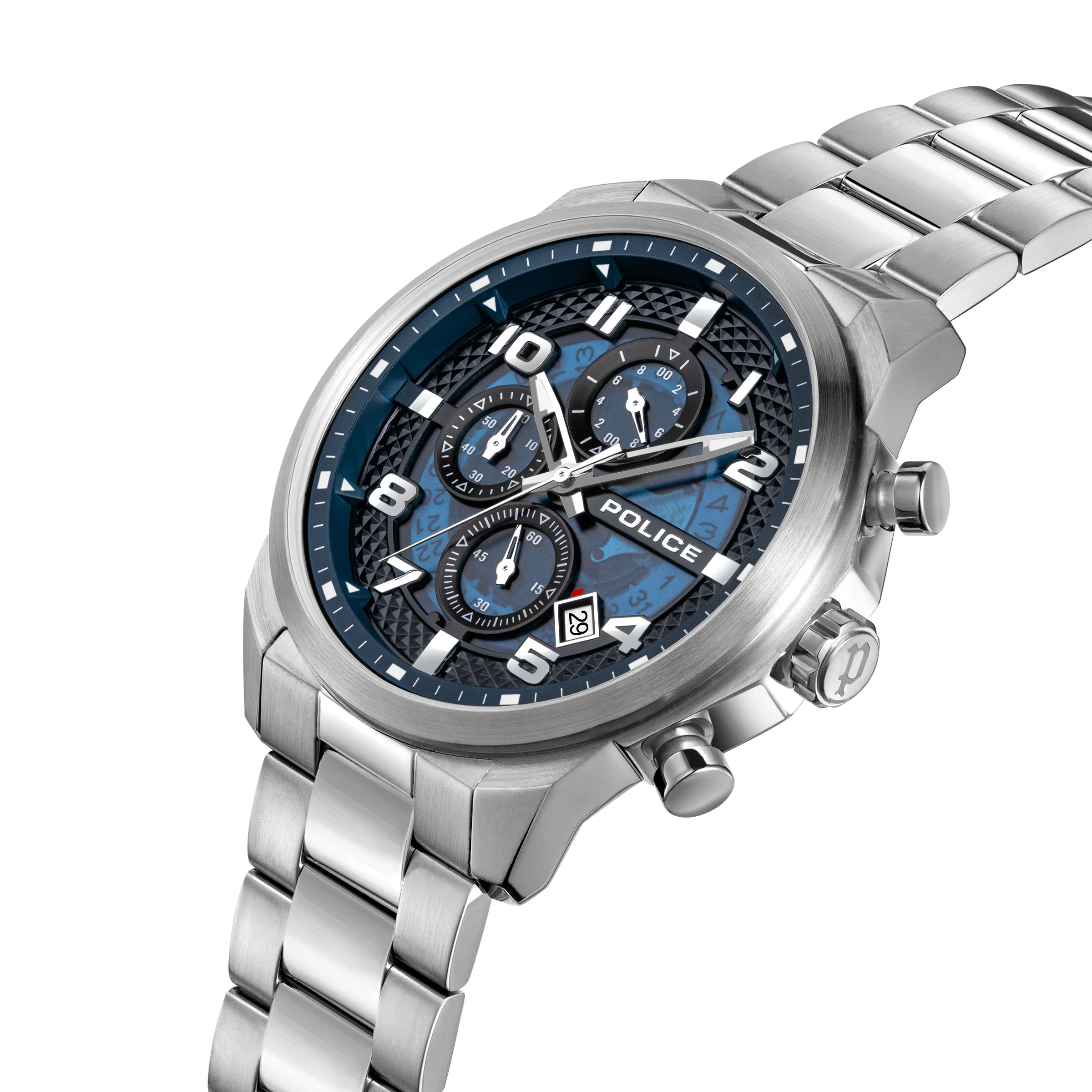Police Soul Men's 50MM Silver Chronograph Stainless Steel Strap Watch - Image 2